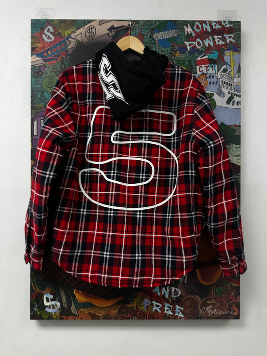 Sp5der Flannel Black Red Used Medium