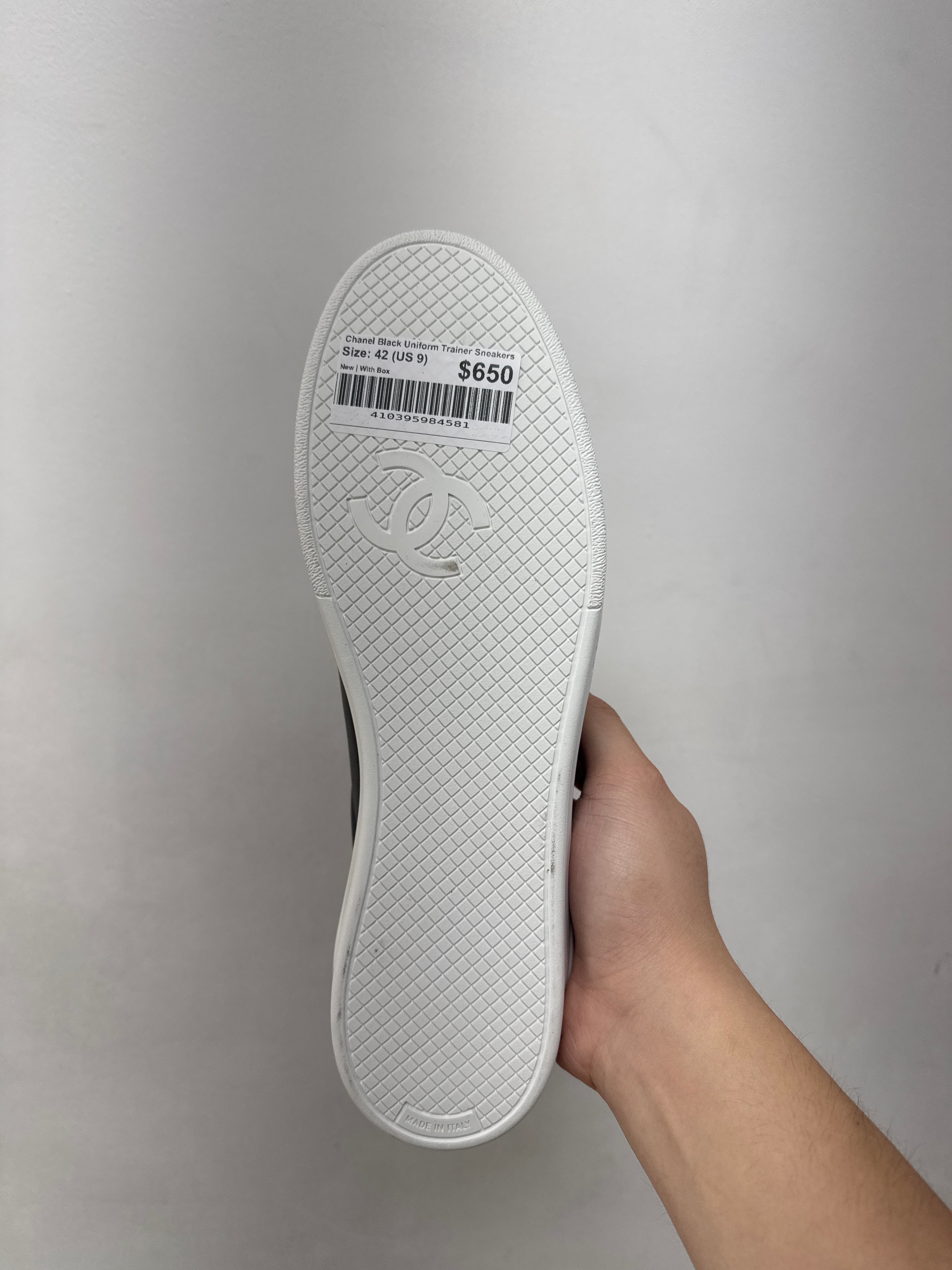Chanel Black Uniform Trainer Sneakers