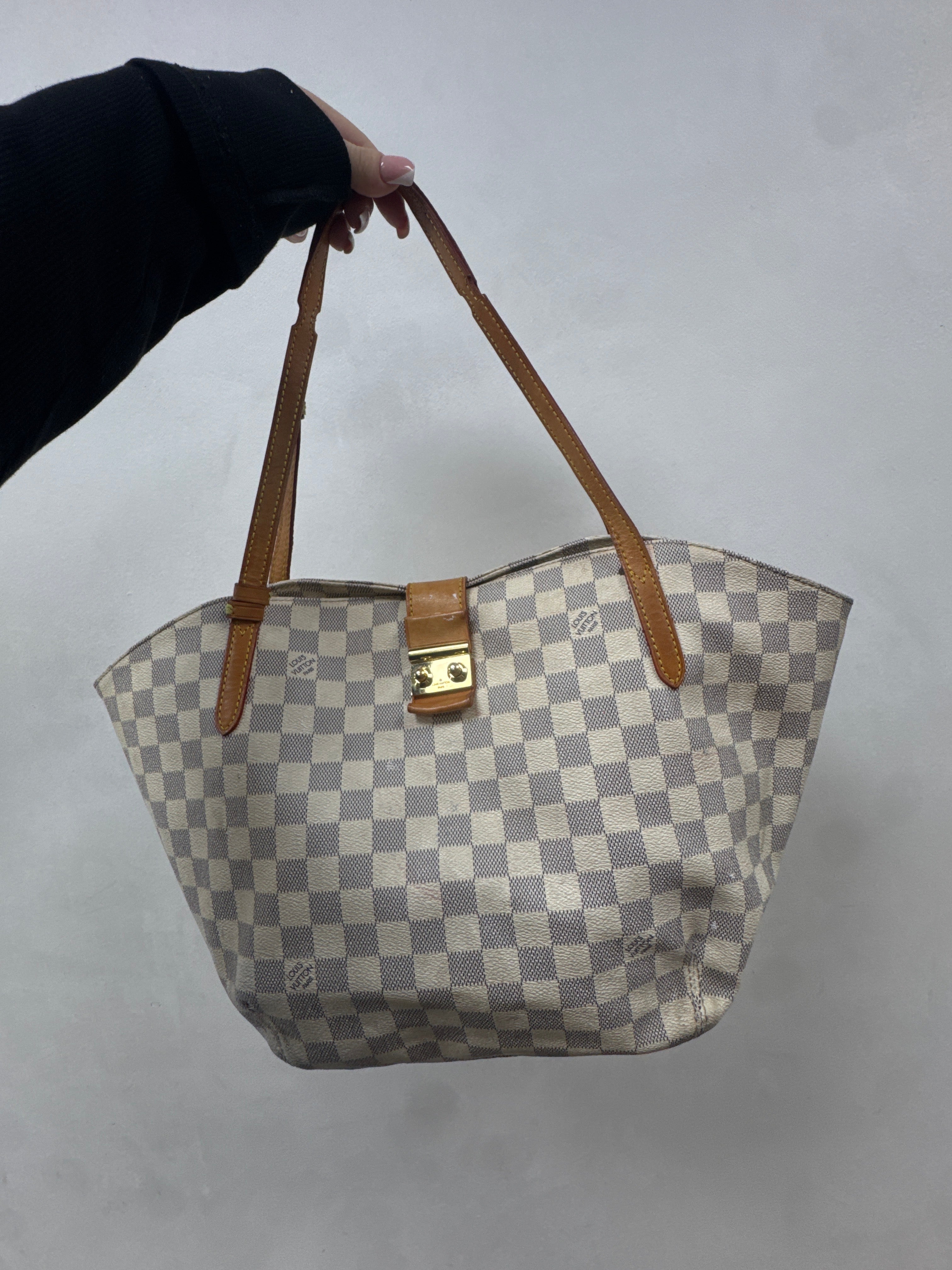 Louis Vuitton White Damier Neverfull Bag