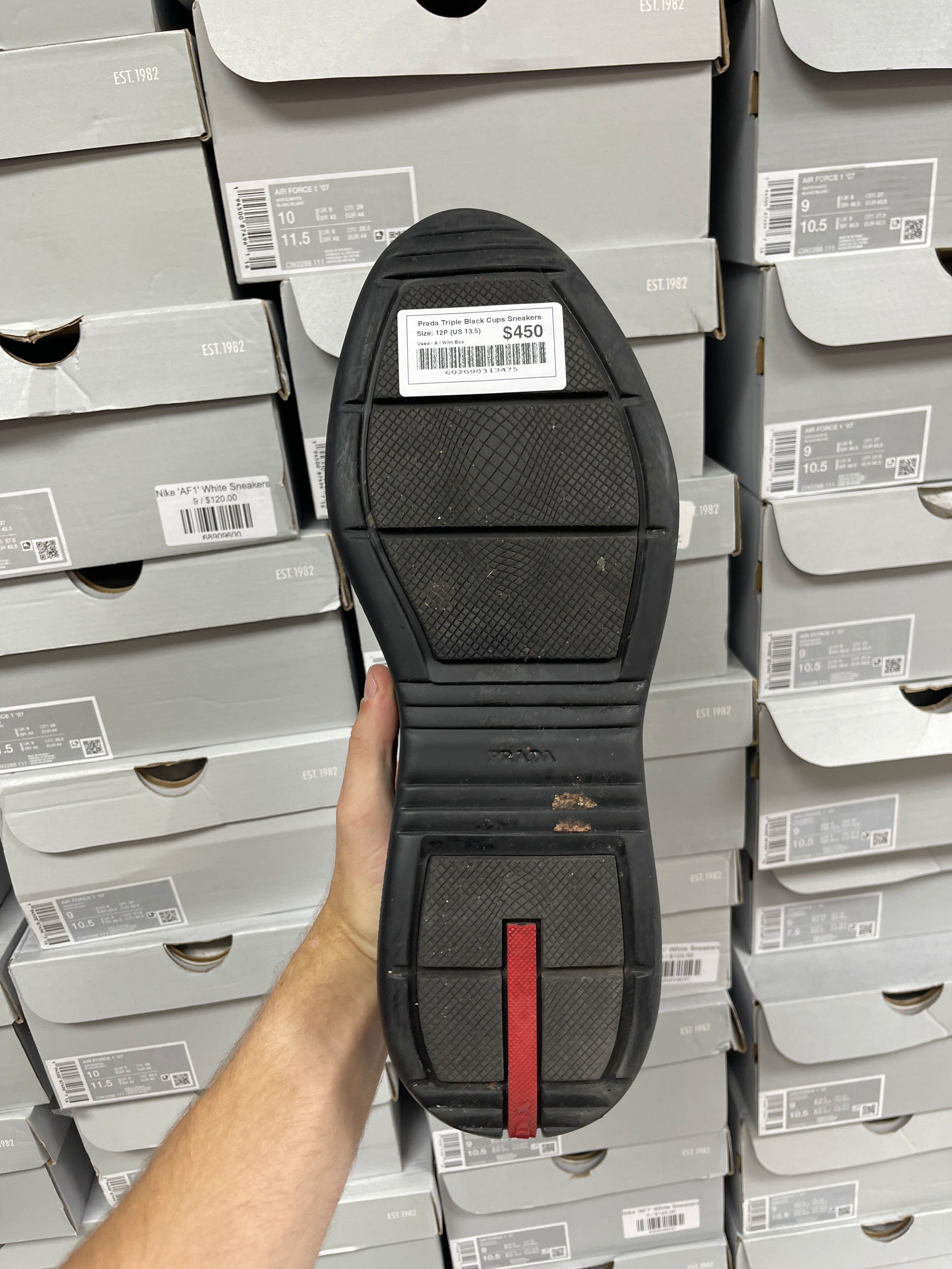 Prada Triple Black Cups Sneakers