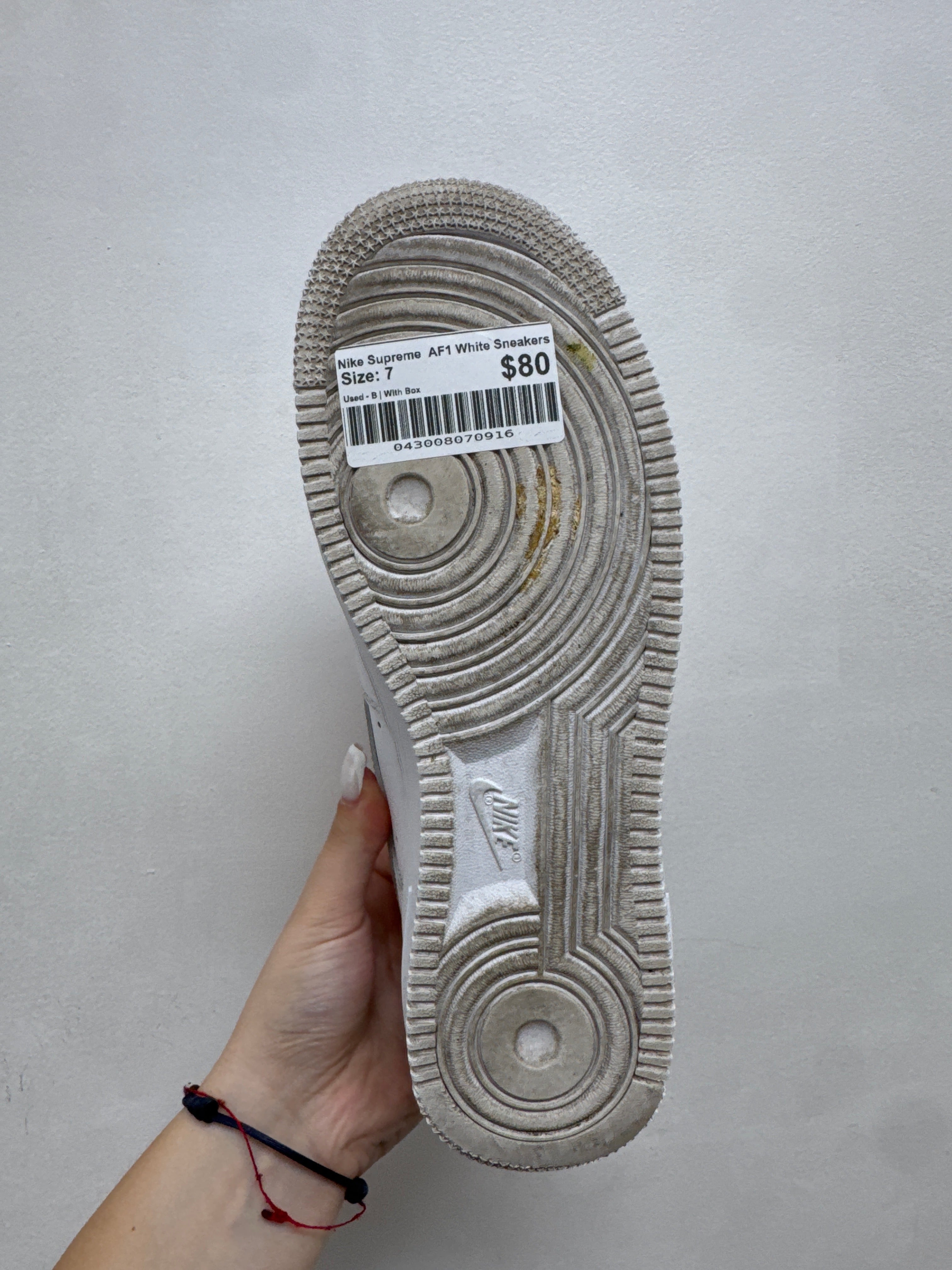 Nike Supreme  AF1 White Sneakers