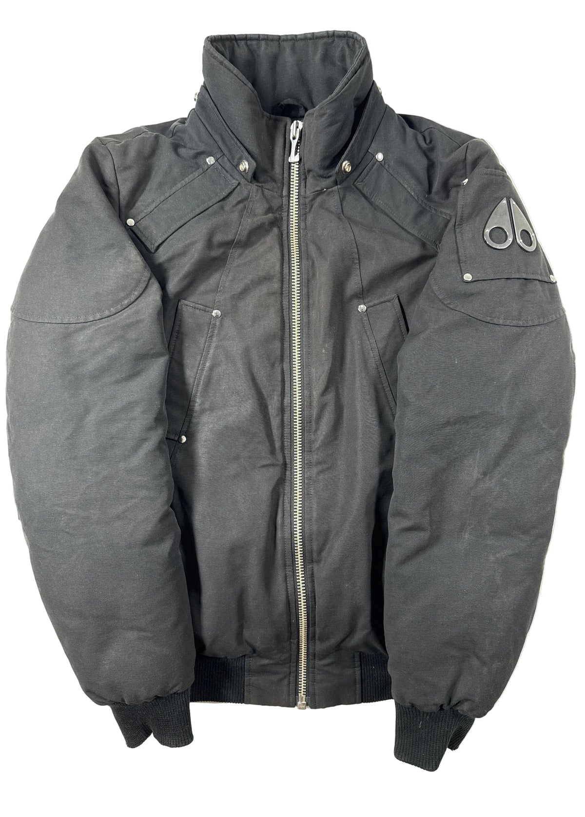 Moose Knuckles Black Black Fur (Women's) Bomber Jacket