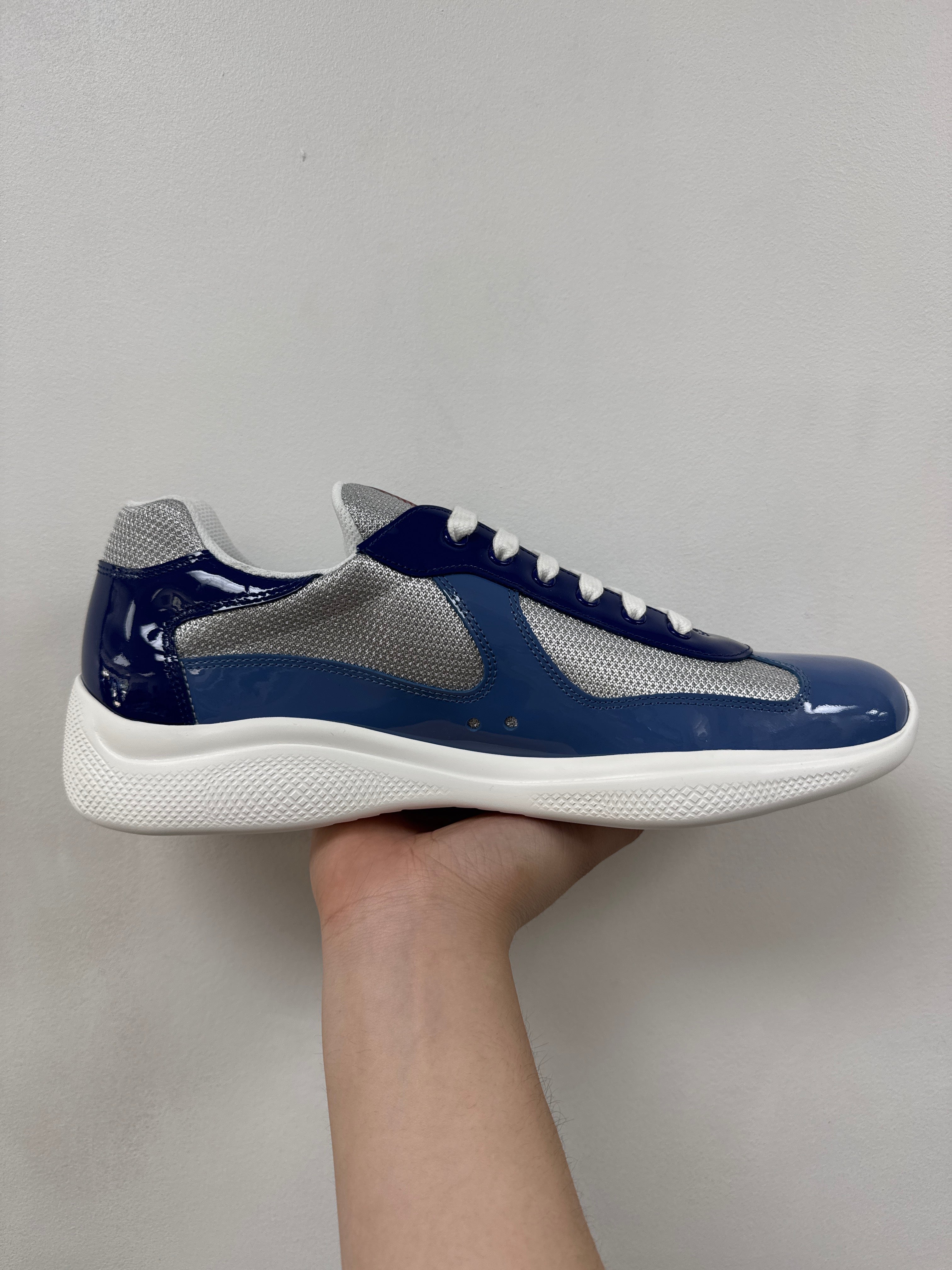 Prada Navy Powder Blue Cups Sneakers