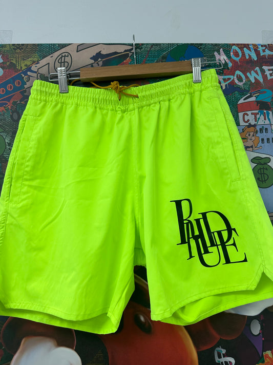 Rhude Swim Trunks  Neon Yellow Large