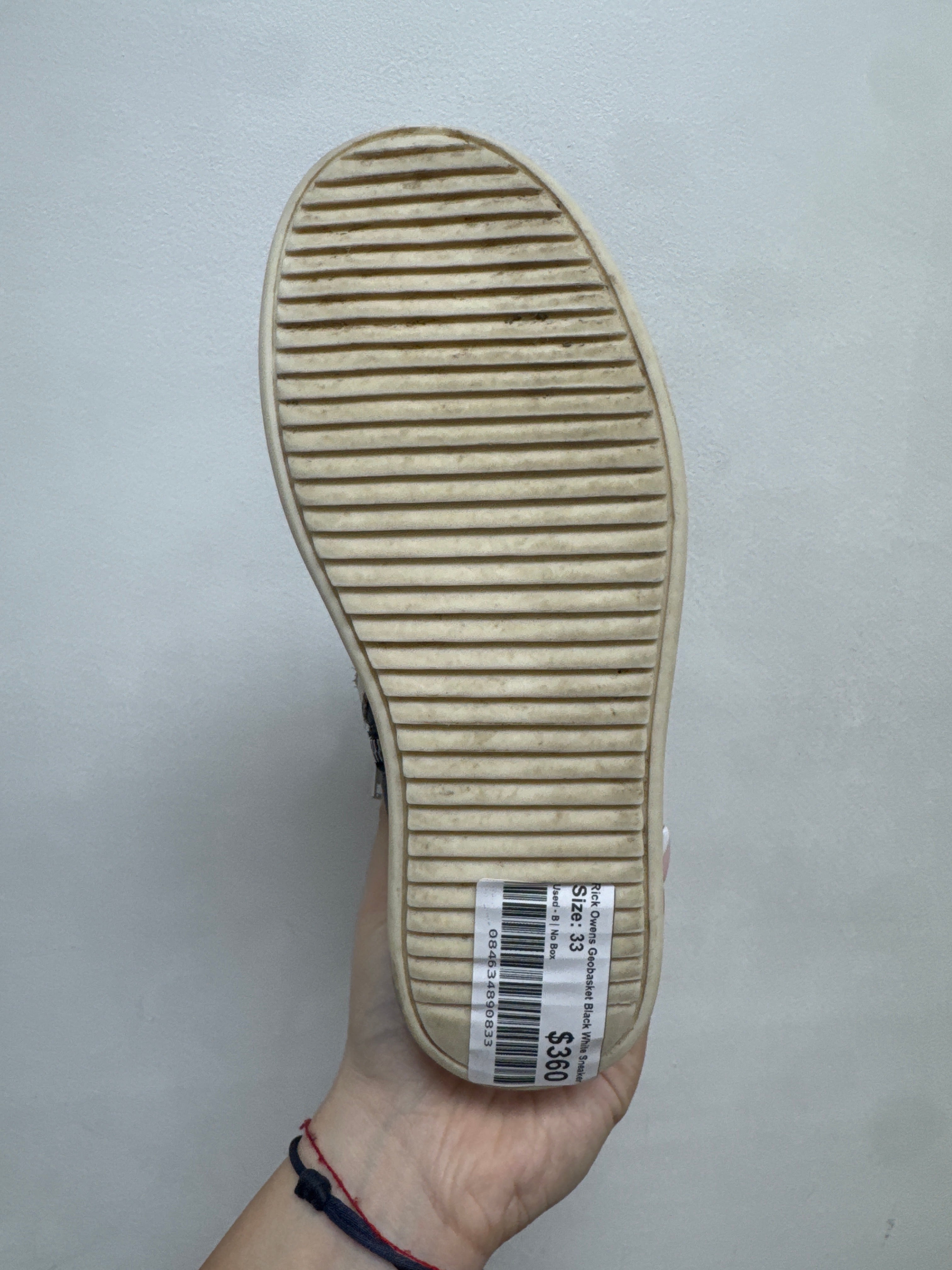 Rick Owens Geobasket Black White Sneaker