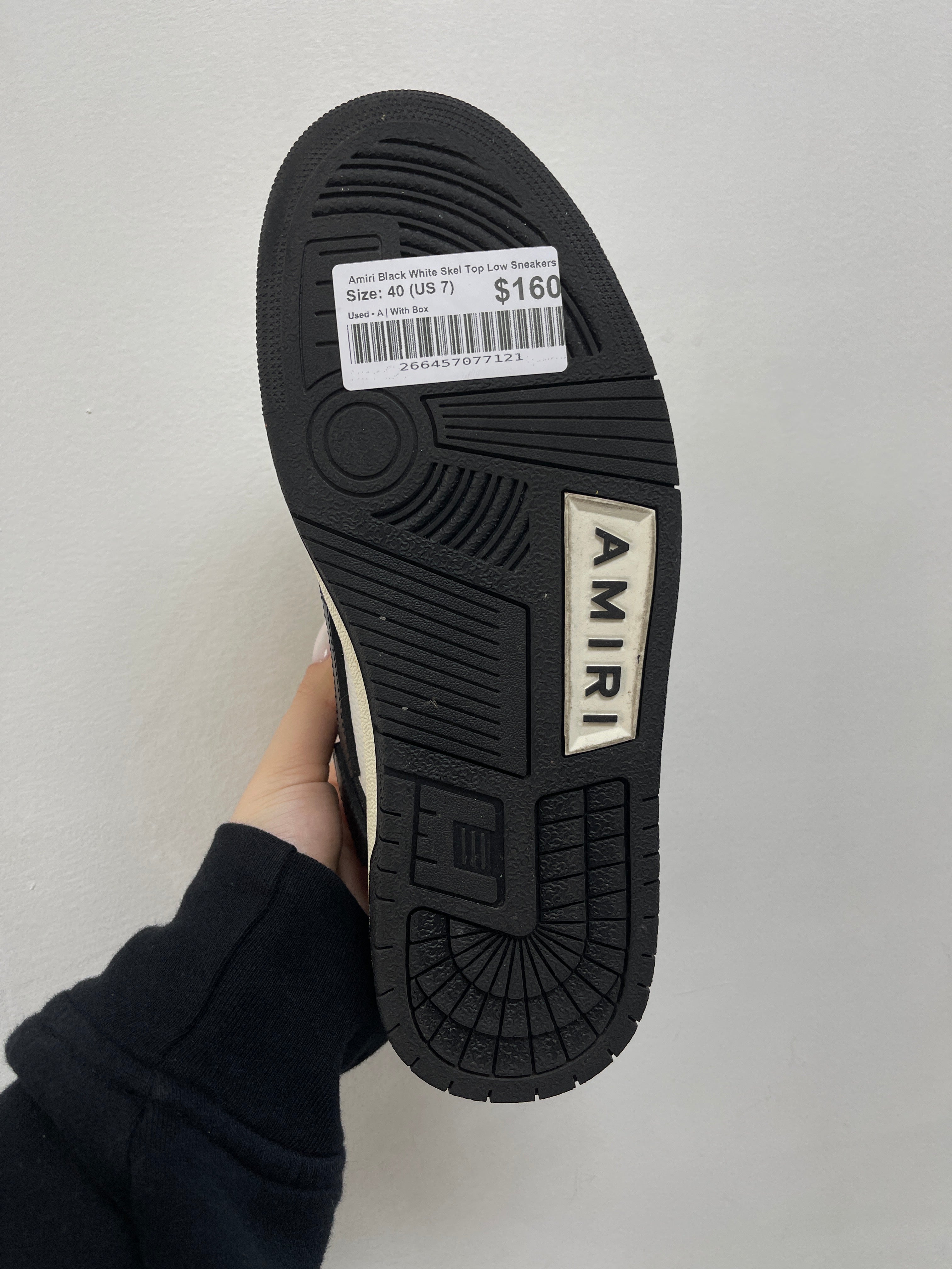 Amiri Black White Skel Top Low Sneakers