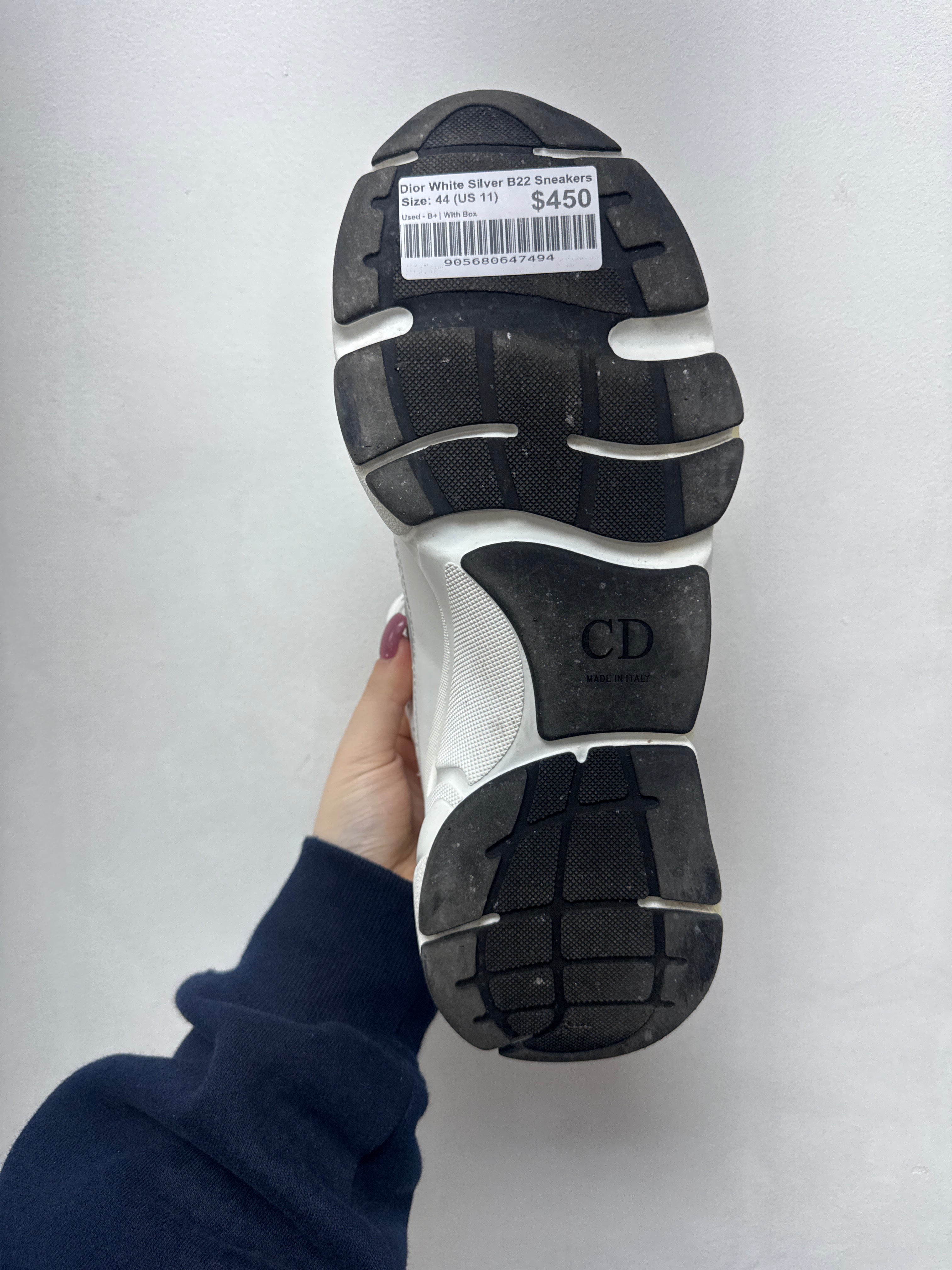 Dior White Silver B22 Sneakers