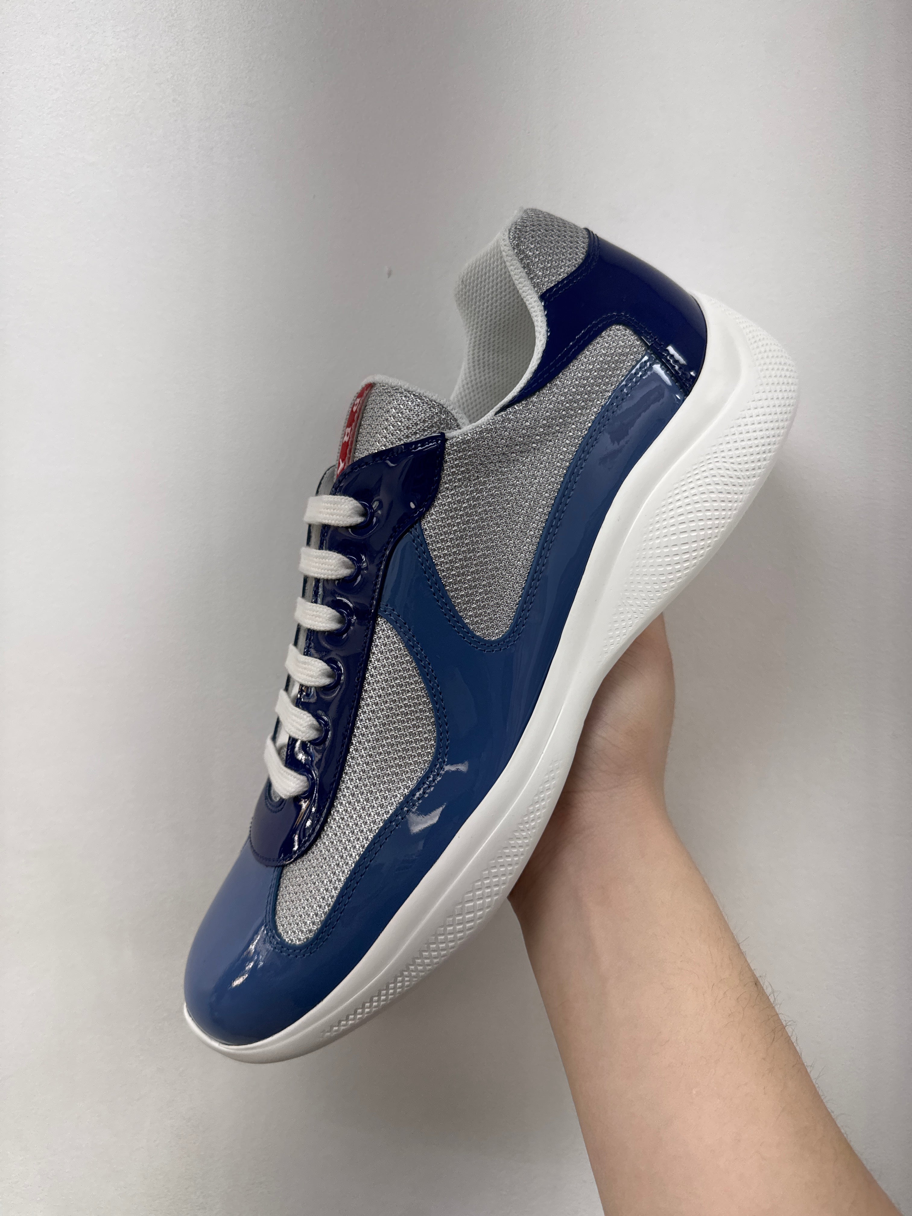 Prada Navy Powder Blue Cups Sneakers