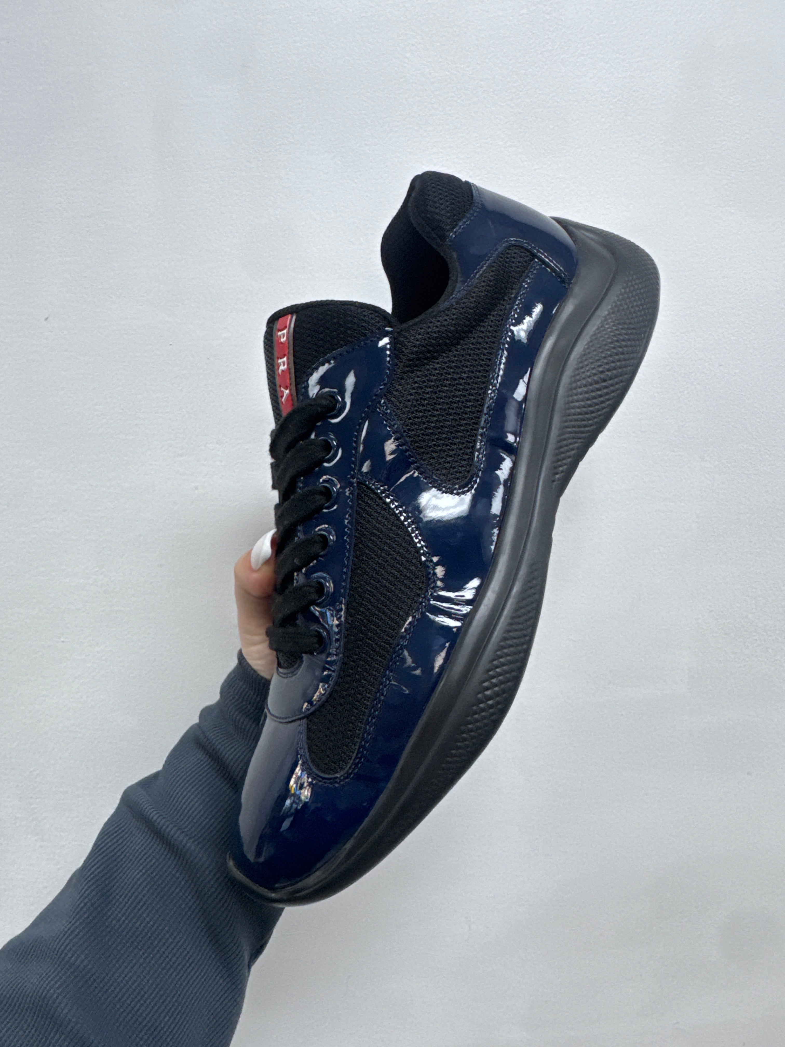 Prada Navy Black Cup Sneakers