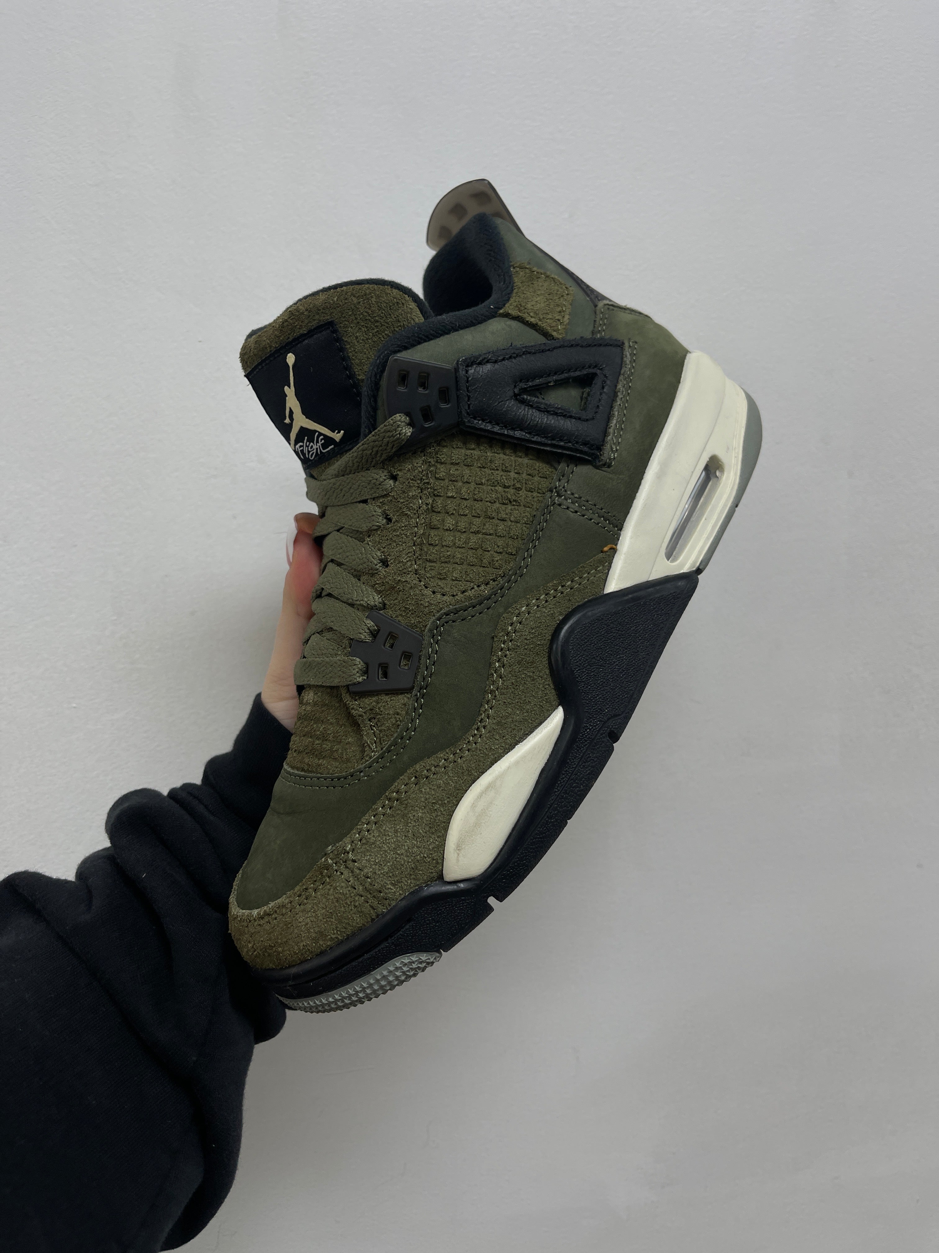 Jordan 4 Medium Olive Sneakers