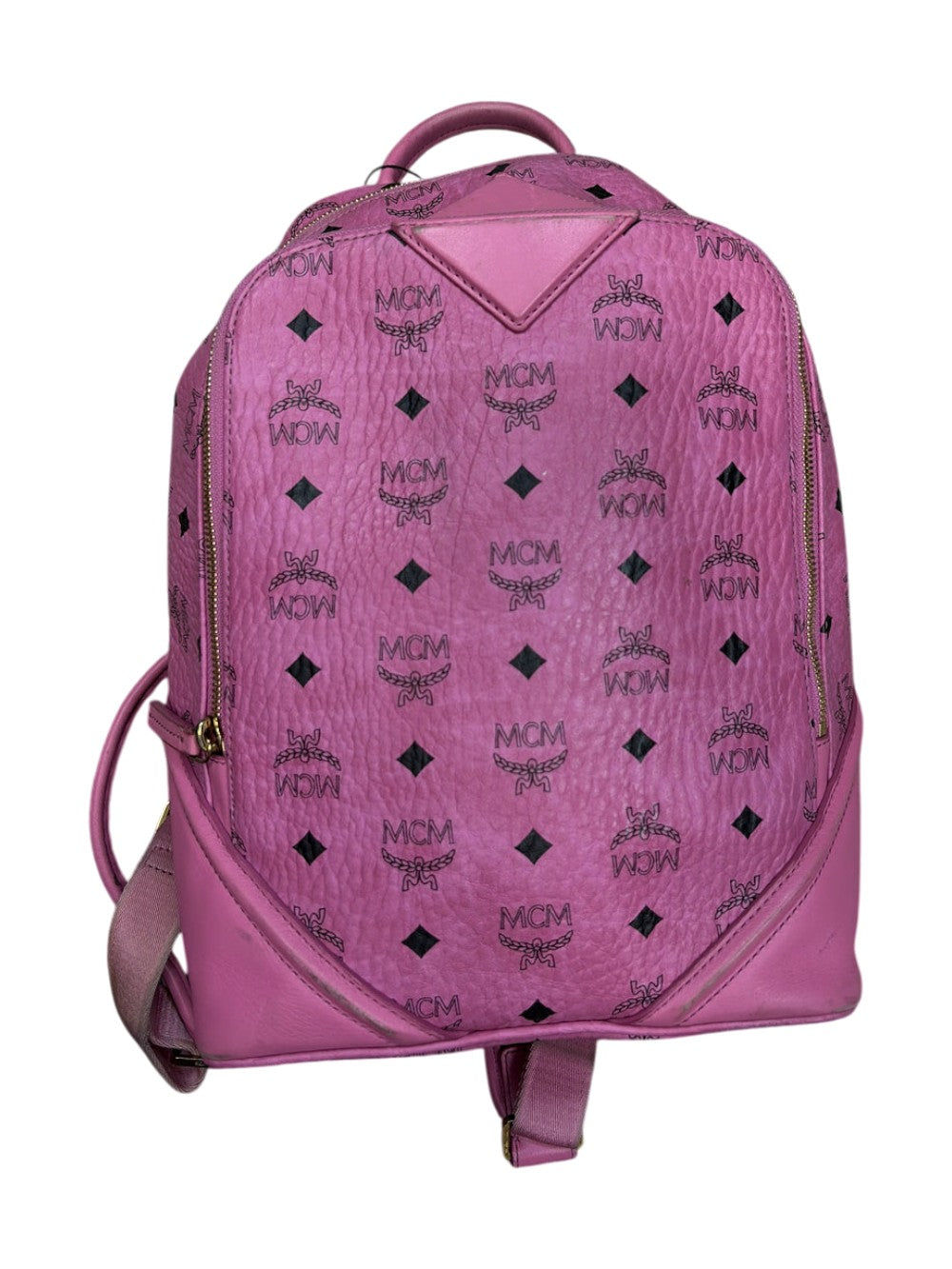 MCM Monogram Pink Backpack