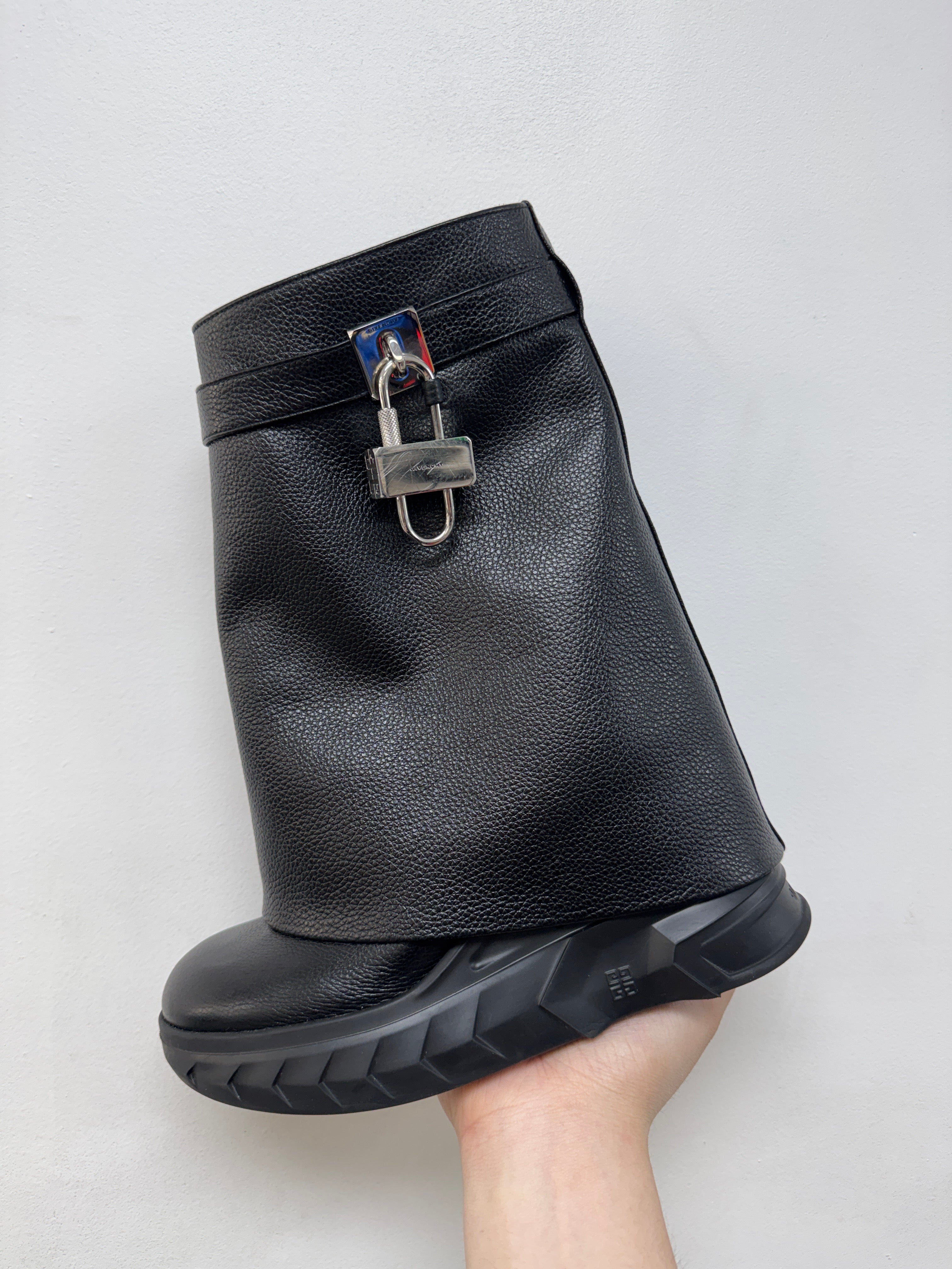 Givenchy Black Shark Biker Boots