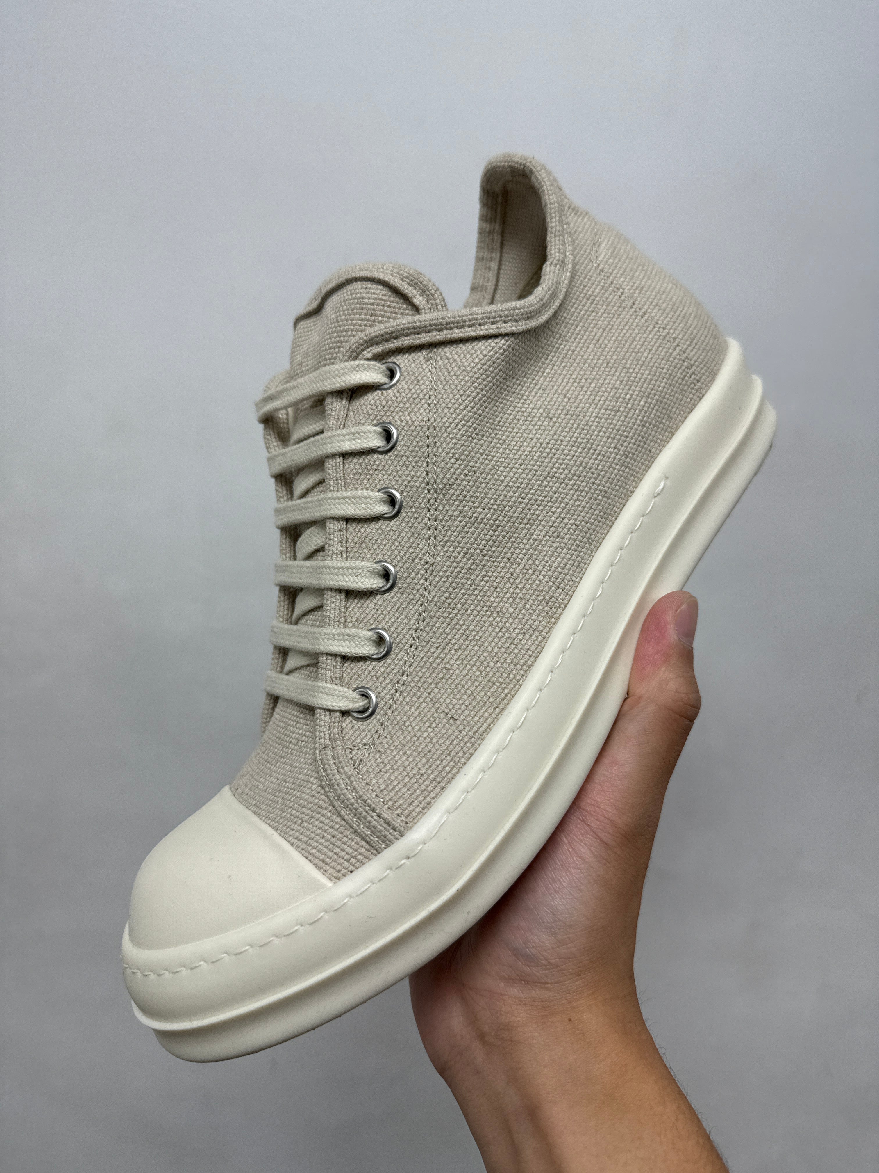 Rick Owens Natural & Milk 'DRKSHDW' Ramone Low Sneakers