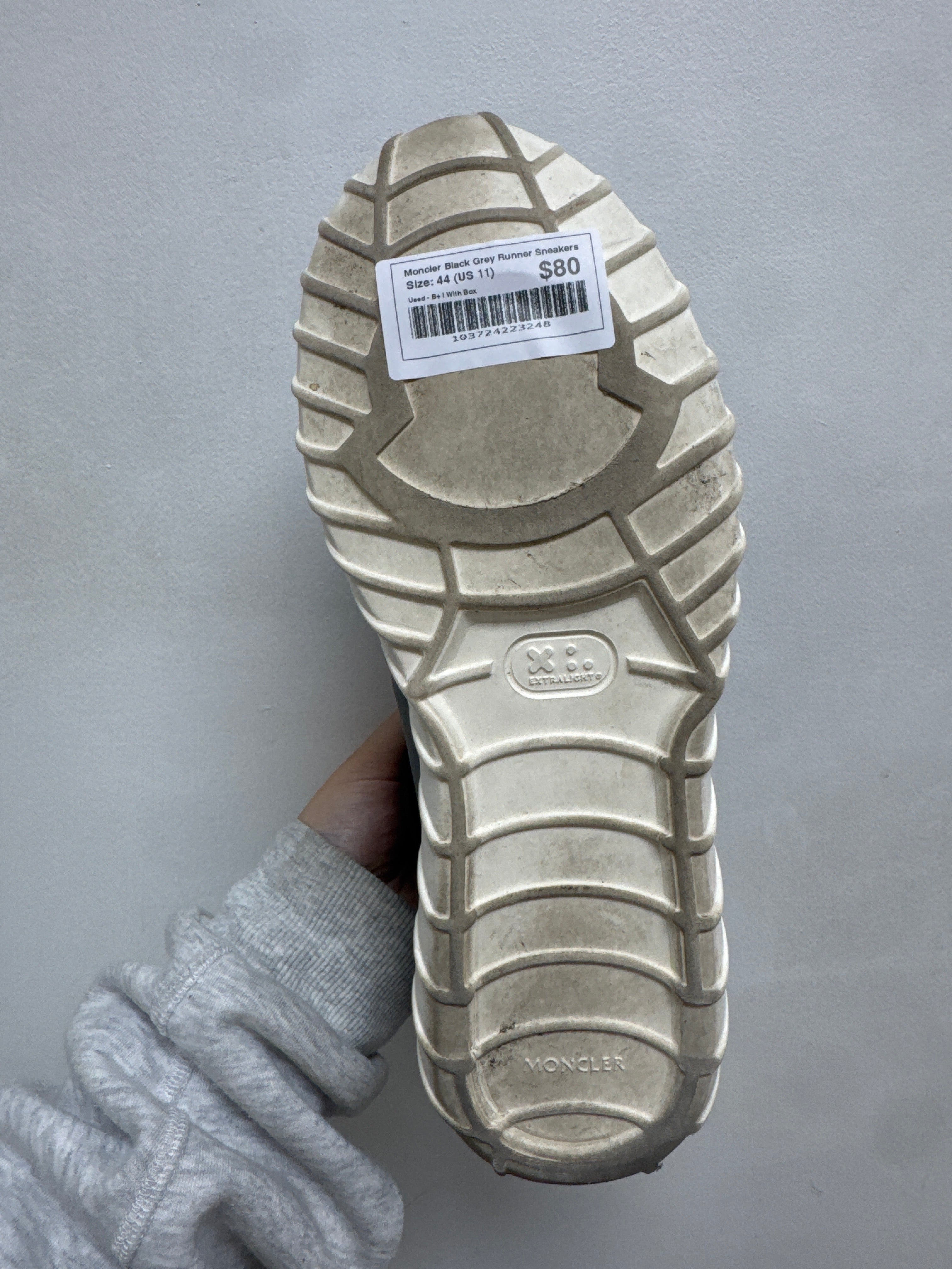 Moncler Black Grey Runner Sneakers