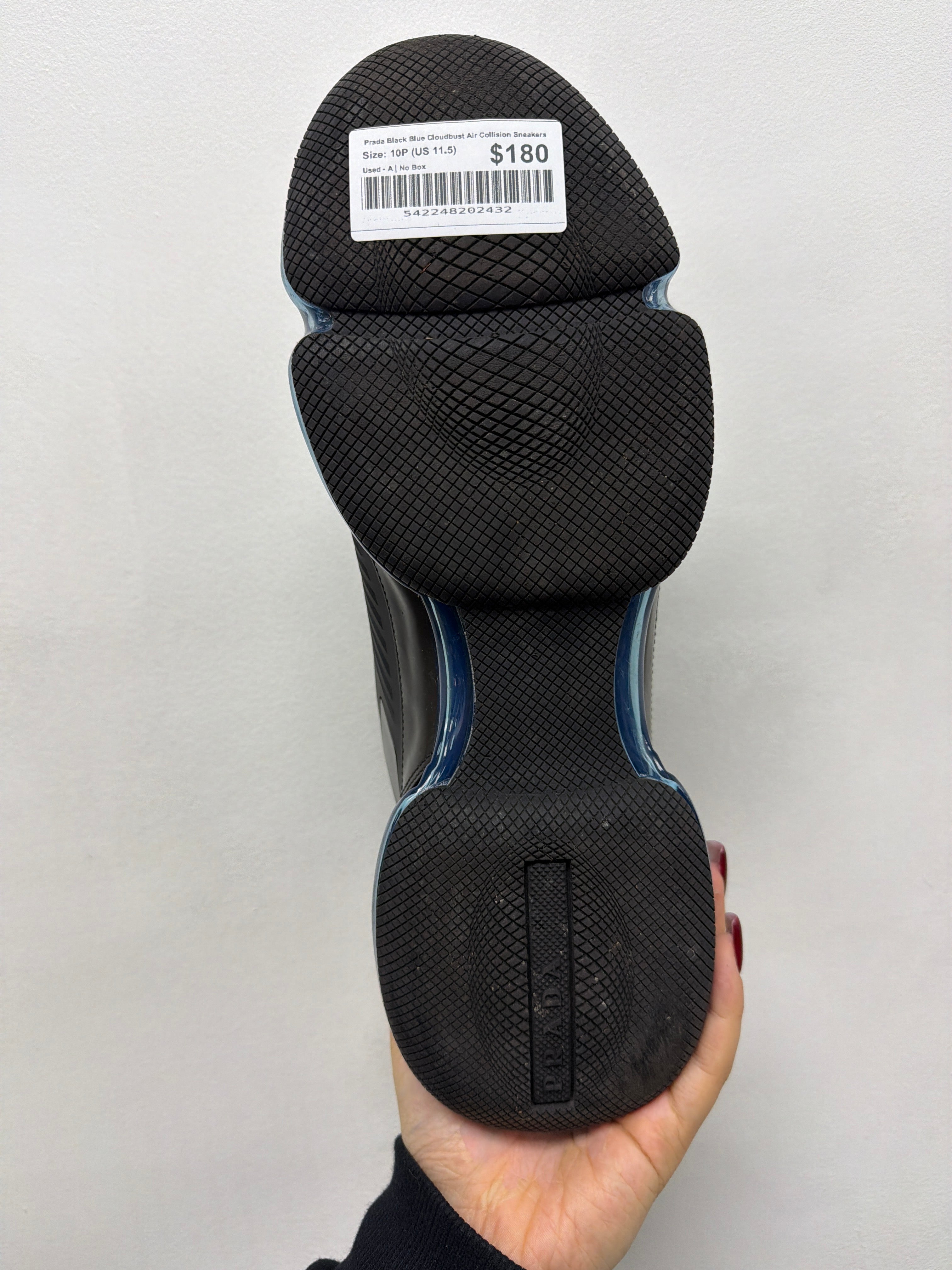 Prada Black Blue Cloudbust Air Collision Sneakers