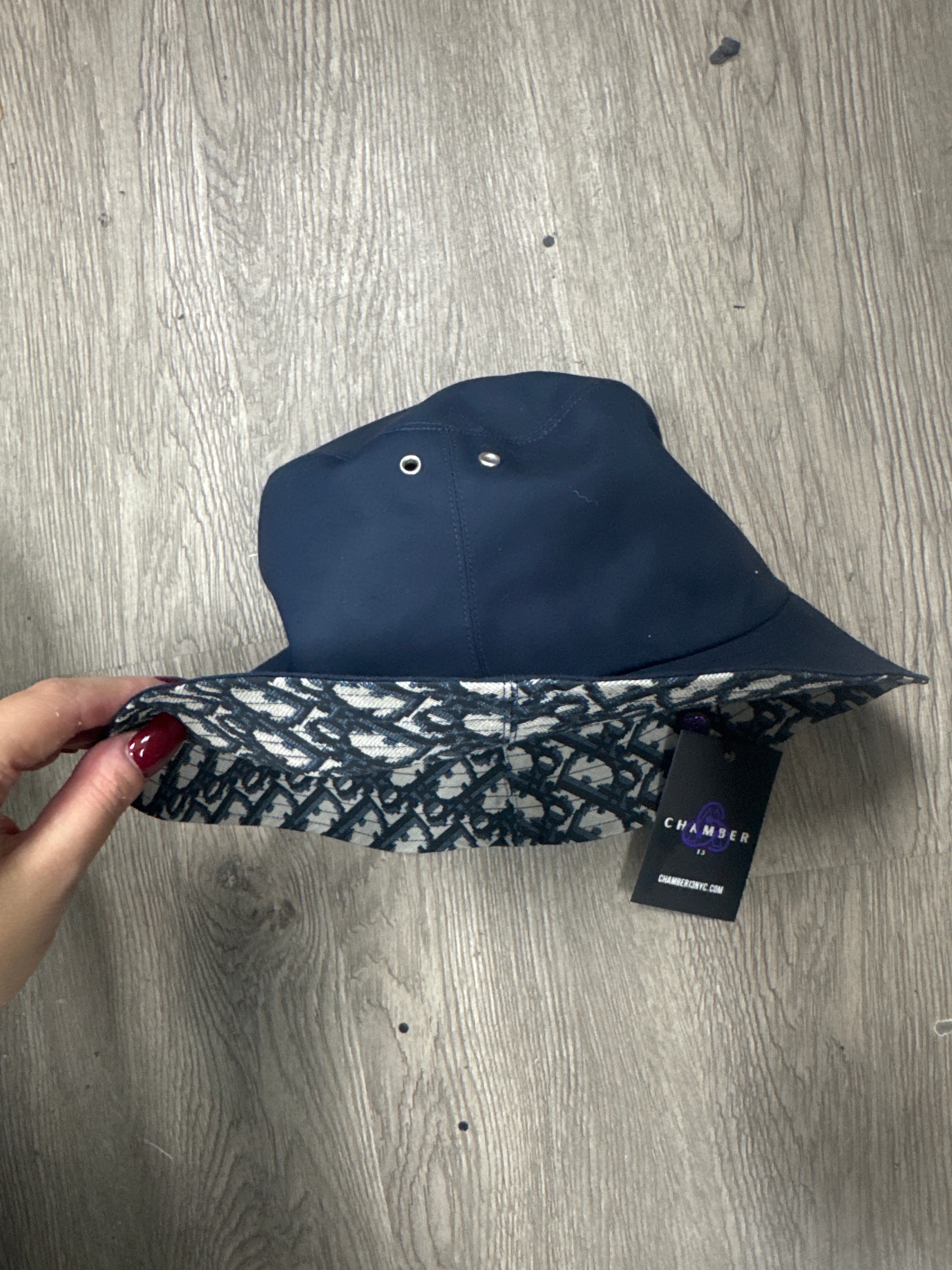 Dior Navy Oblique Reversible Hat