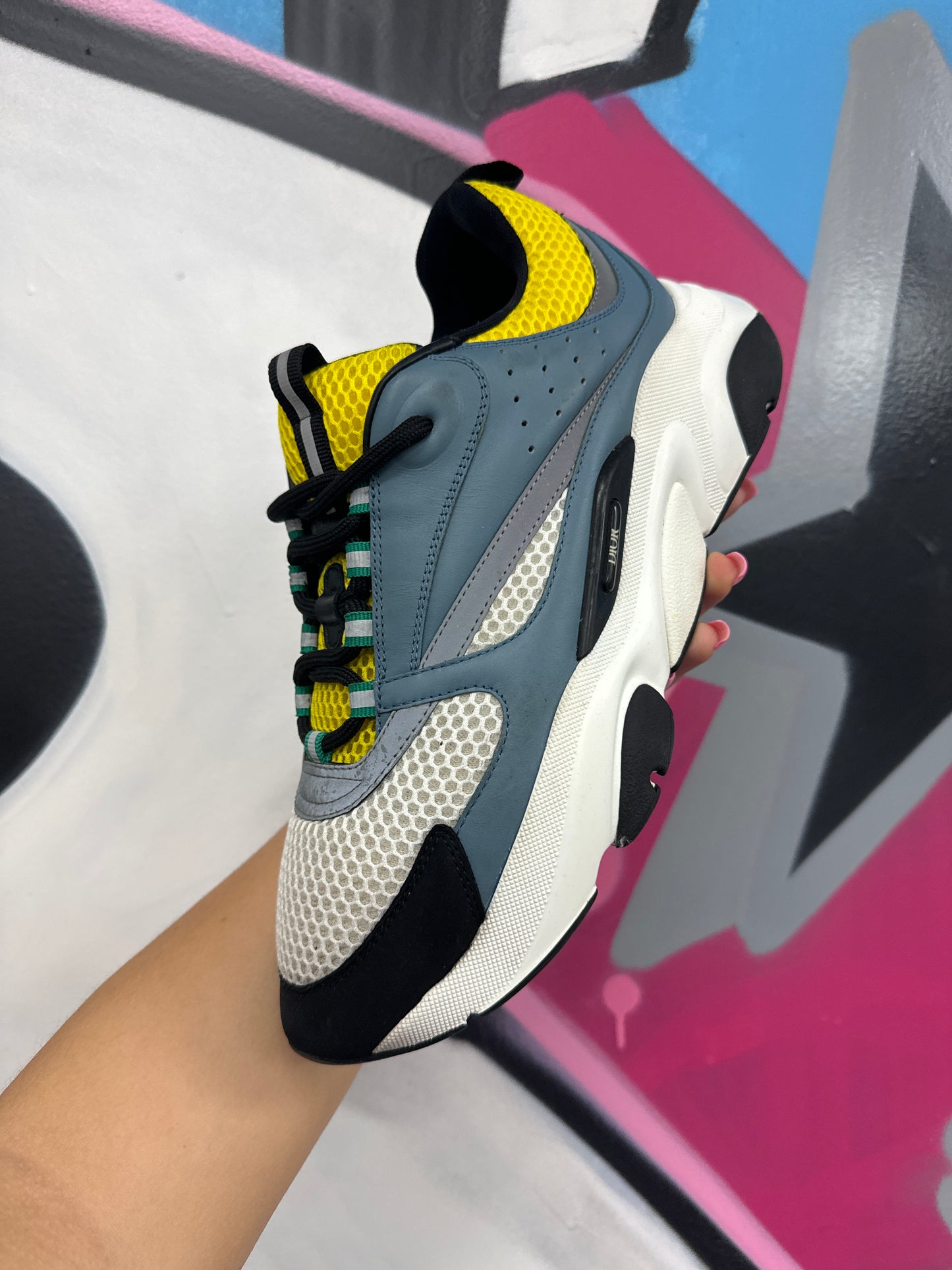 Dior B22 Teal Blue Used 44 With Box
