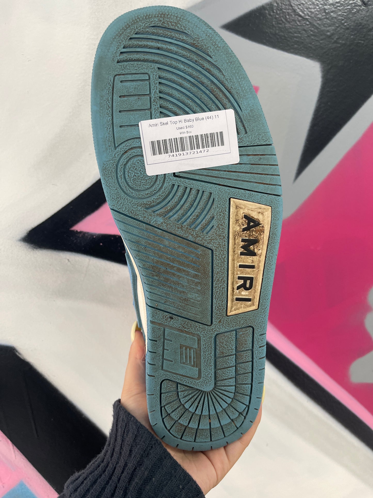 Amiri Skel Top Hi Baby Blue (44) Used With Box