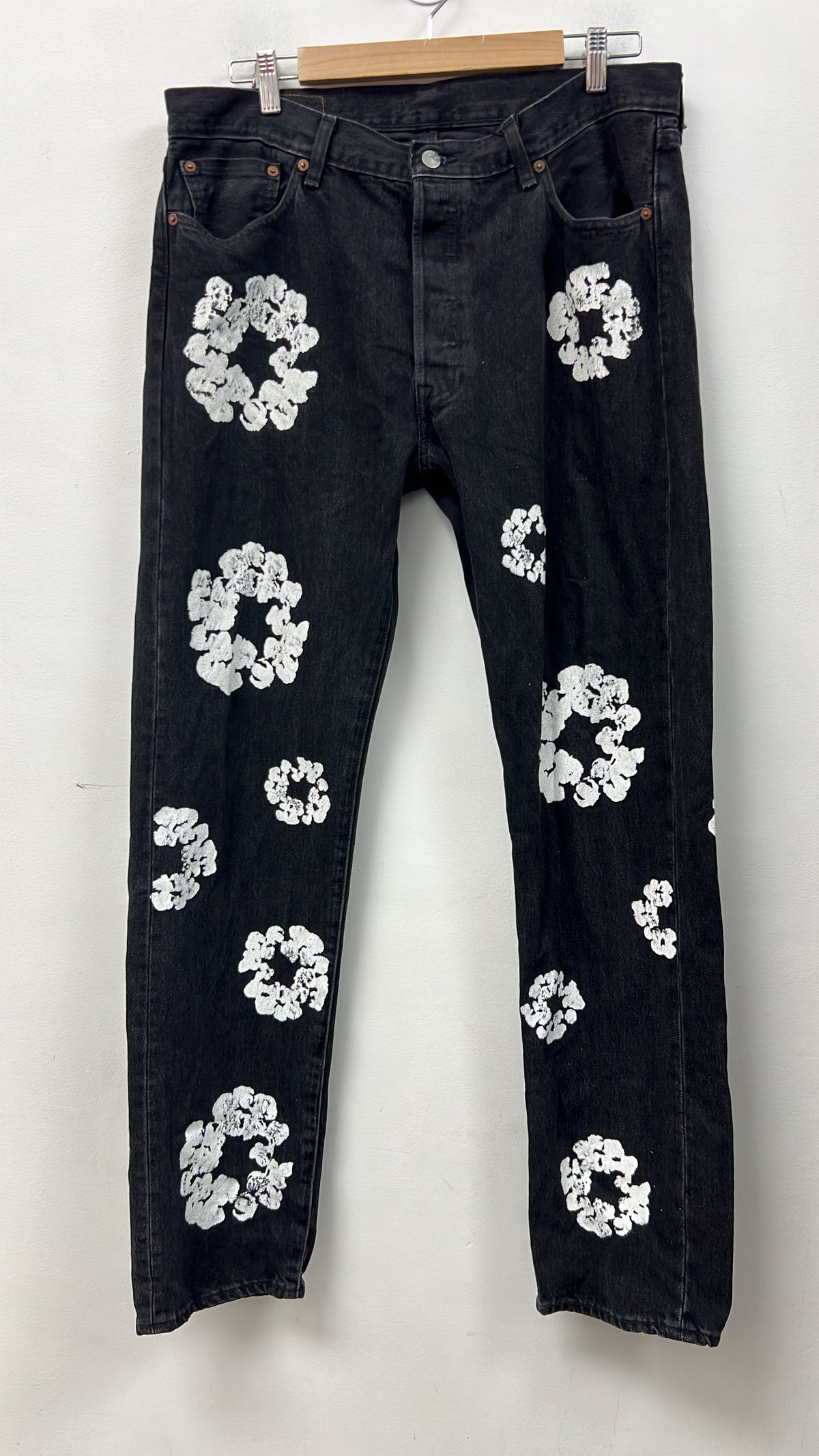 Denim Tears Black Wash Wreath Jeans