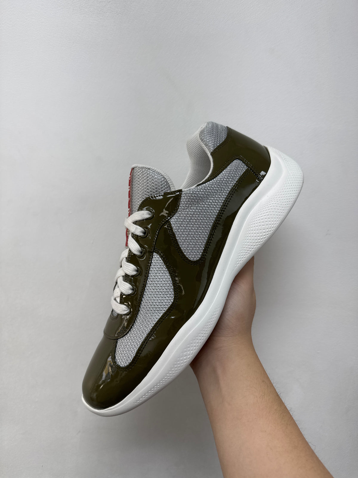 Prada Loren Olive Green Cup Sneakers
