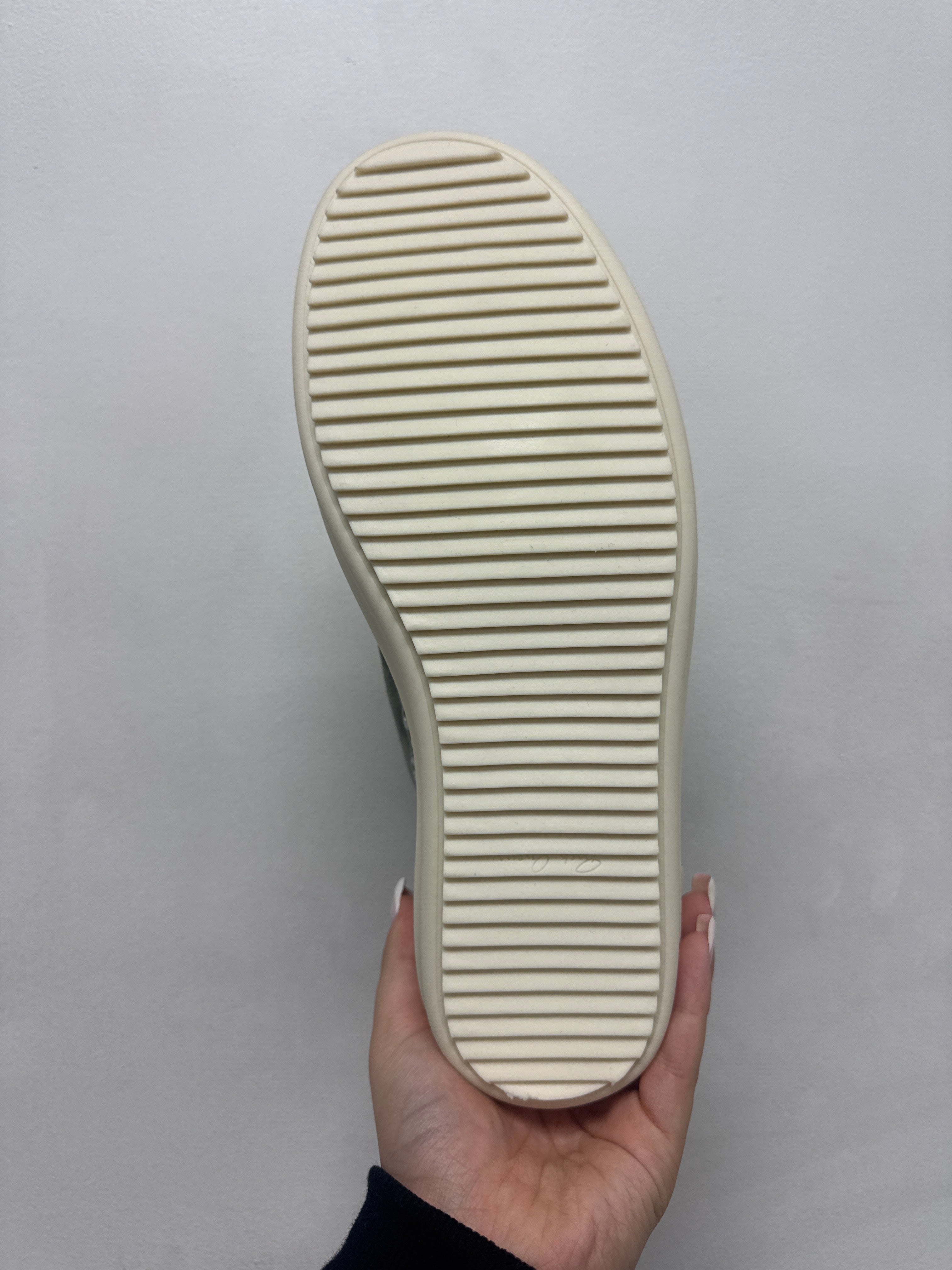 Rick Owens Celadon Green Ramone Low Sneakers