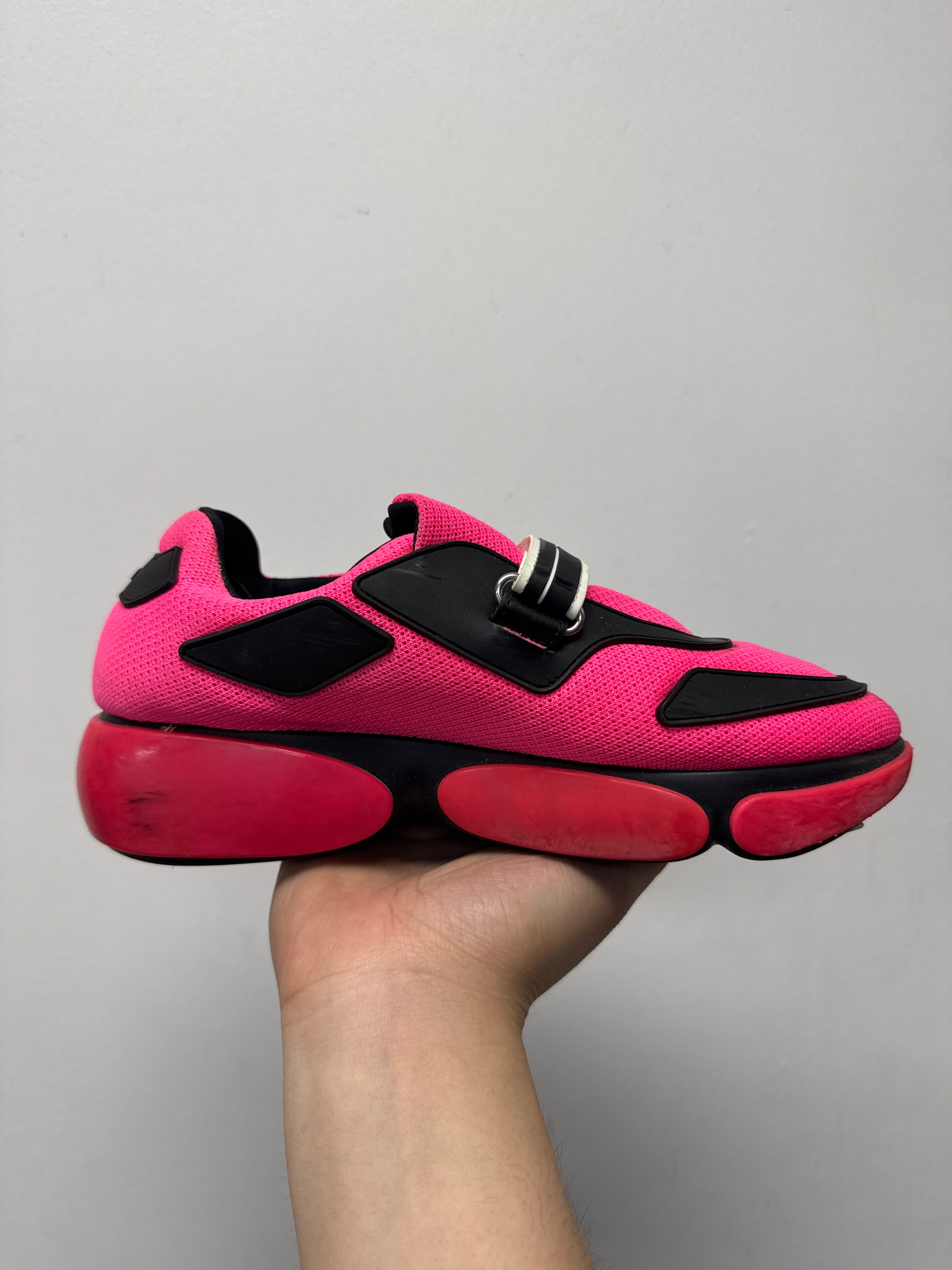 Prada Hot Pink Strap (No Insoles) Sneakers