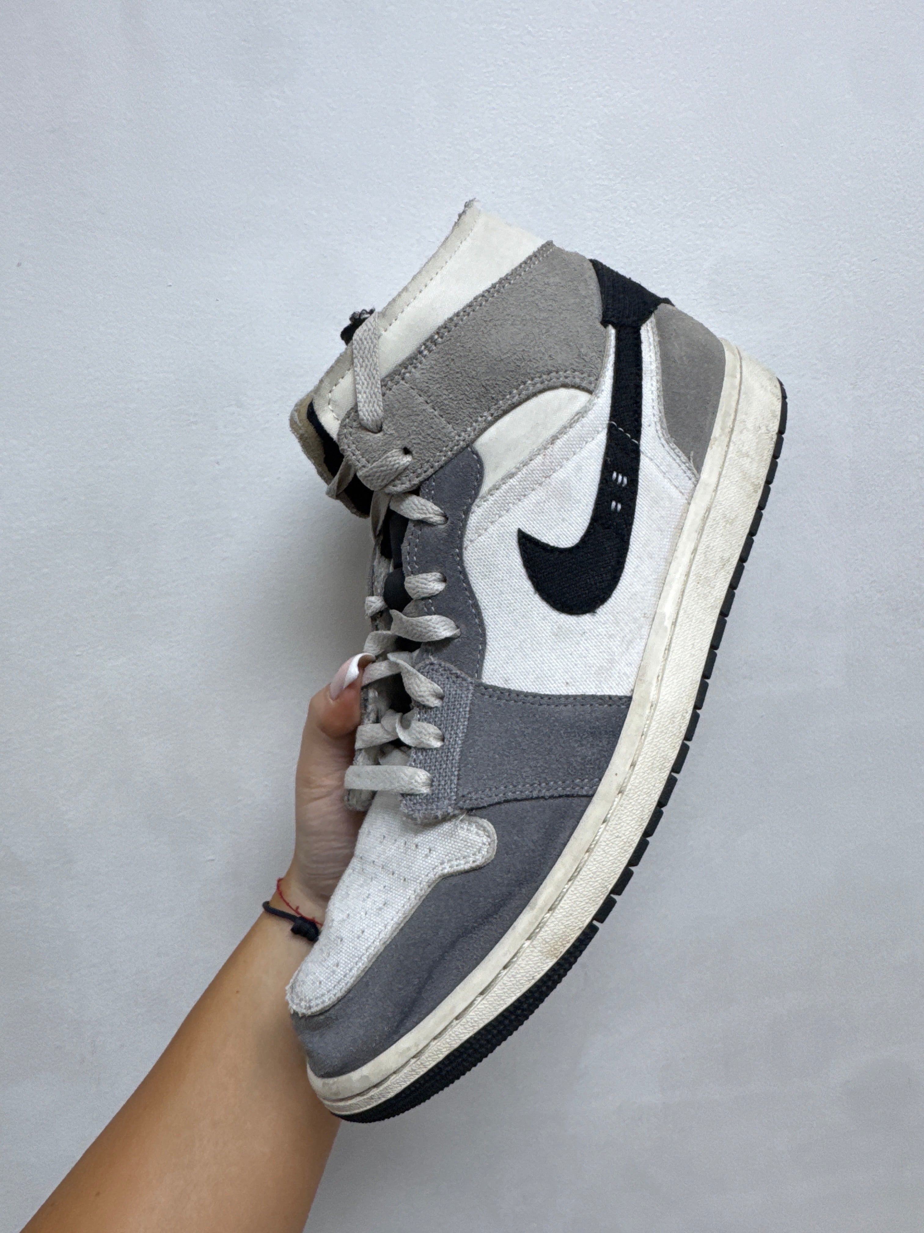 Jordan 1 Craft White Cement Grey Black Sneakers
