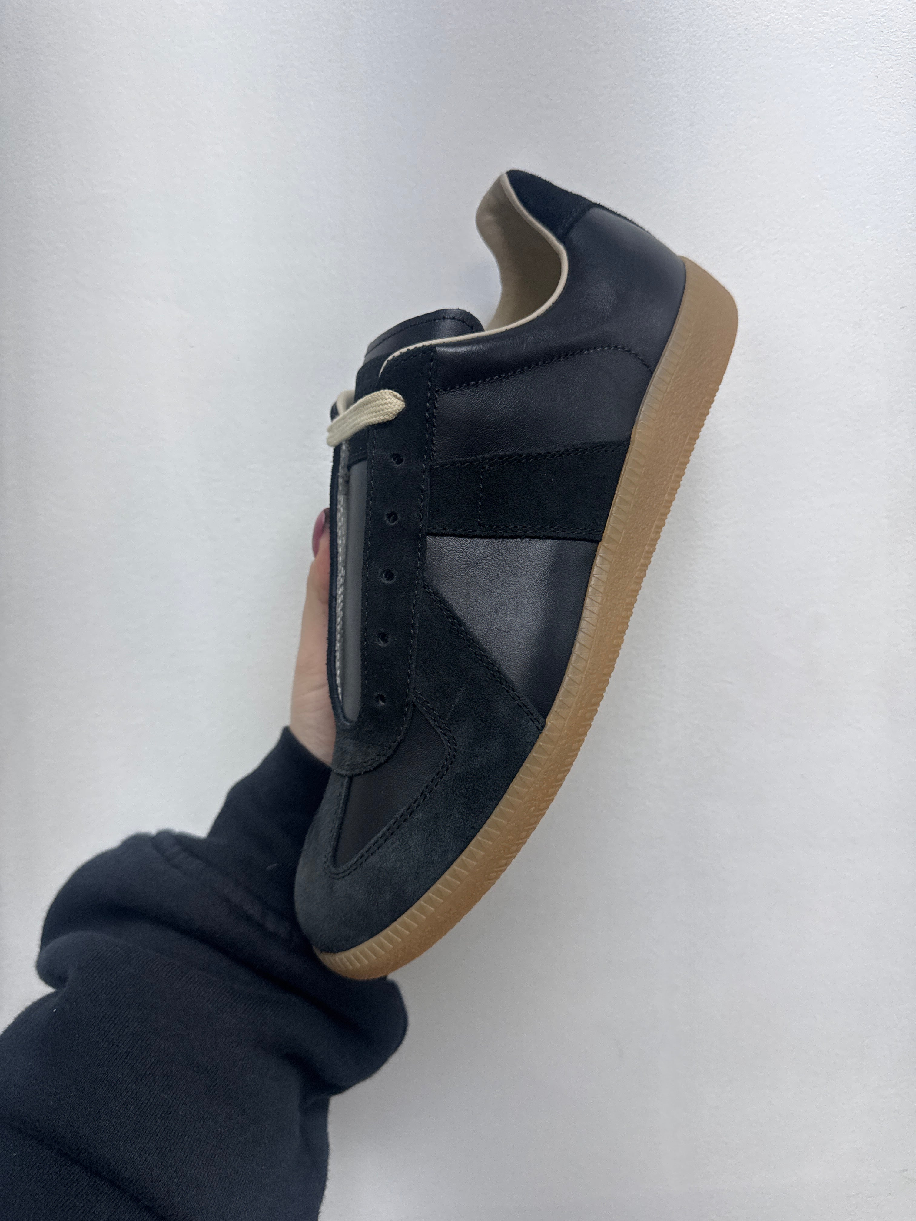 Maison Margiela Black Gum Gat Replica Low Sneakers