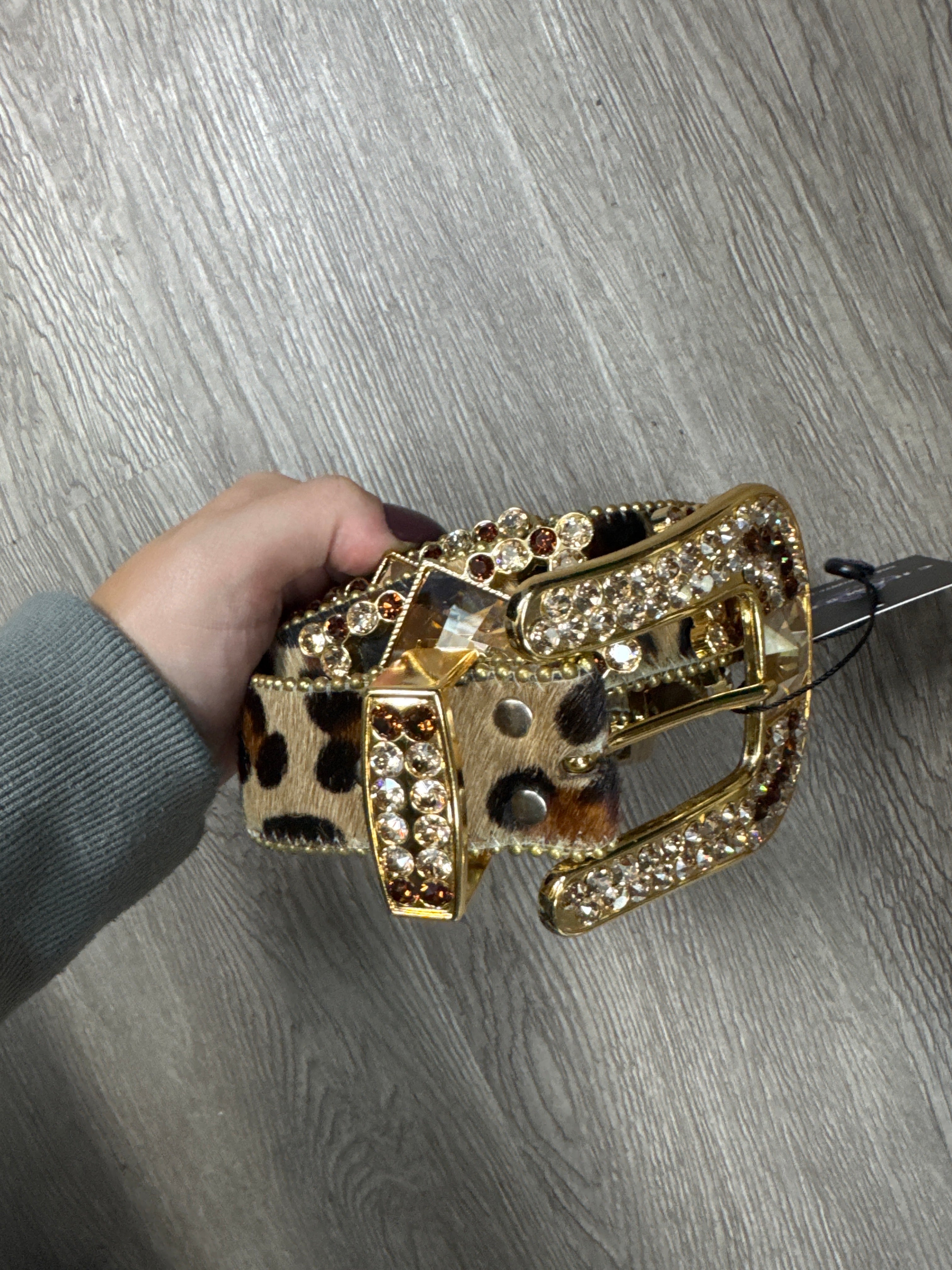 BB Simon Cheetah Fur Print Belt