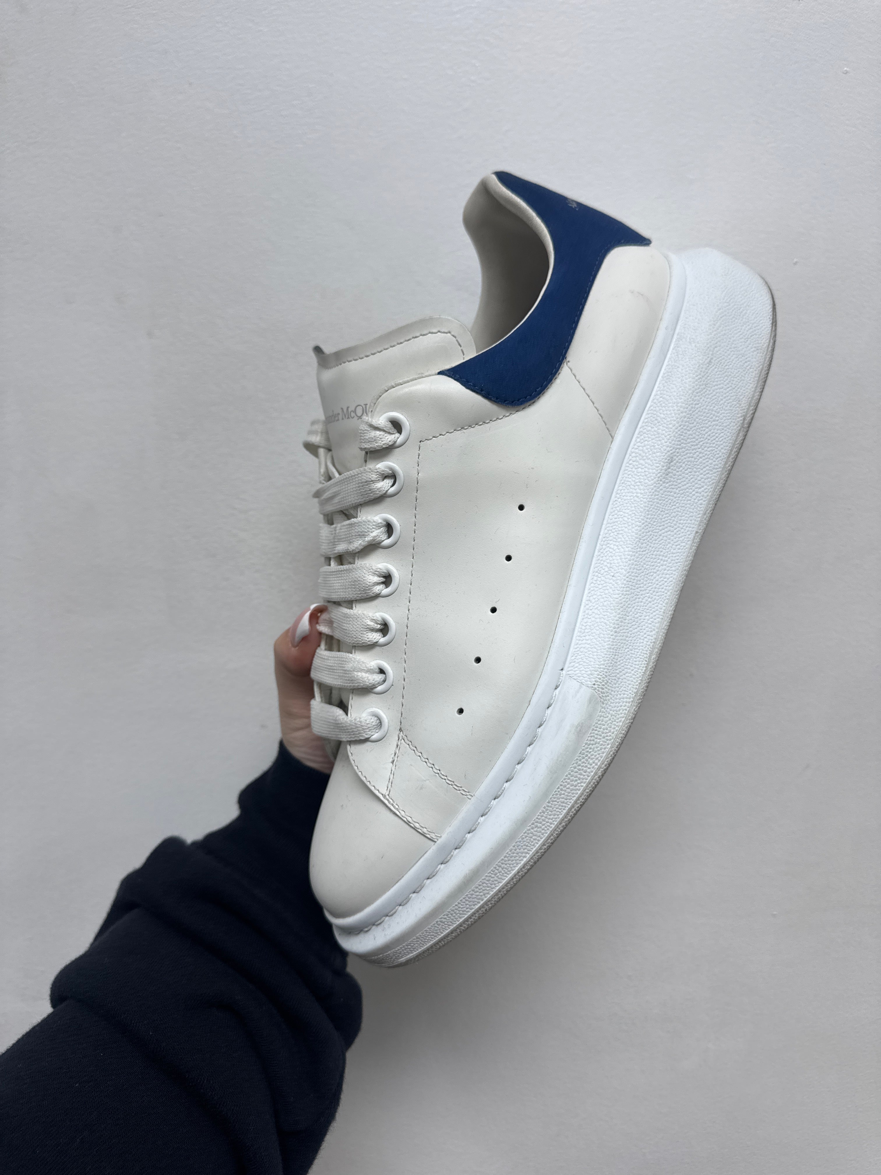 Alexander Mcqueen White Blue Sneakers