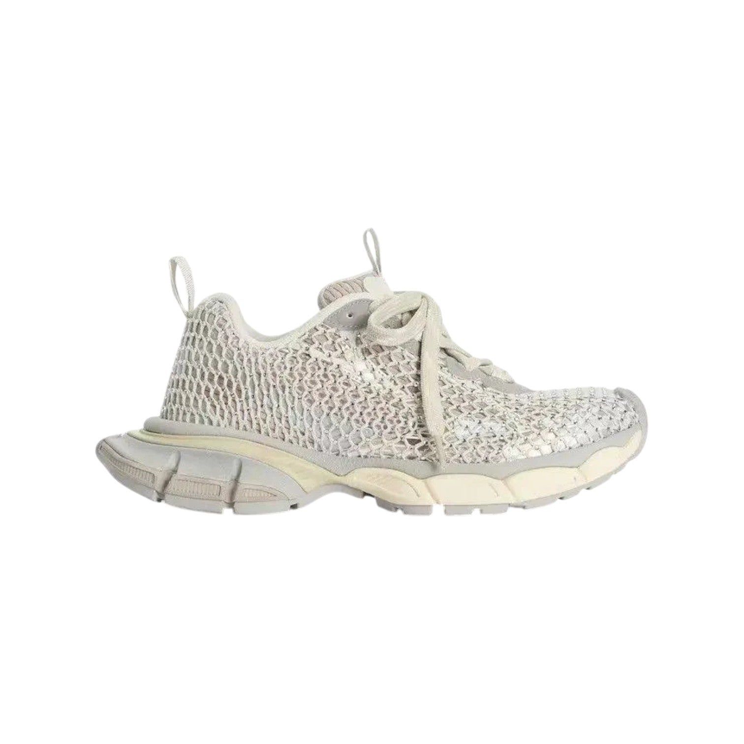 Balenciaga '3XL Crystal Fishnet' Eggshell Sneakers