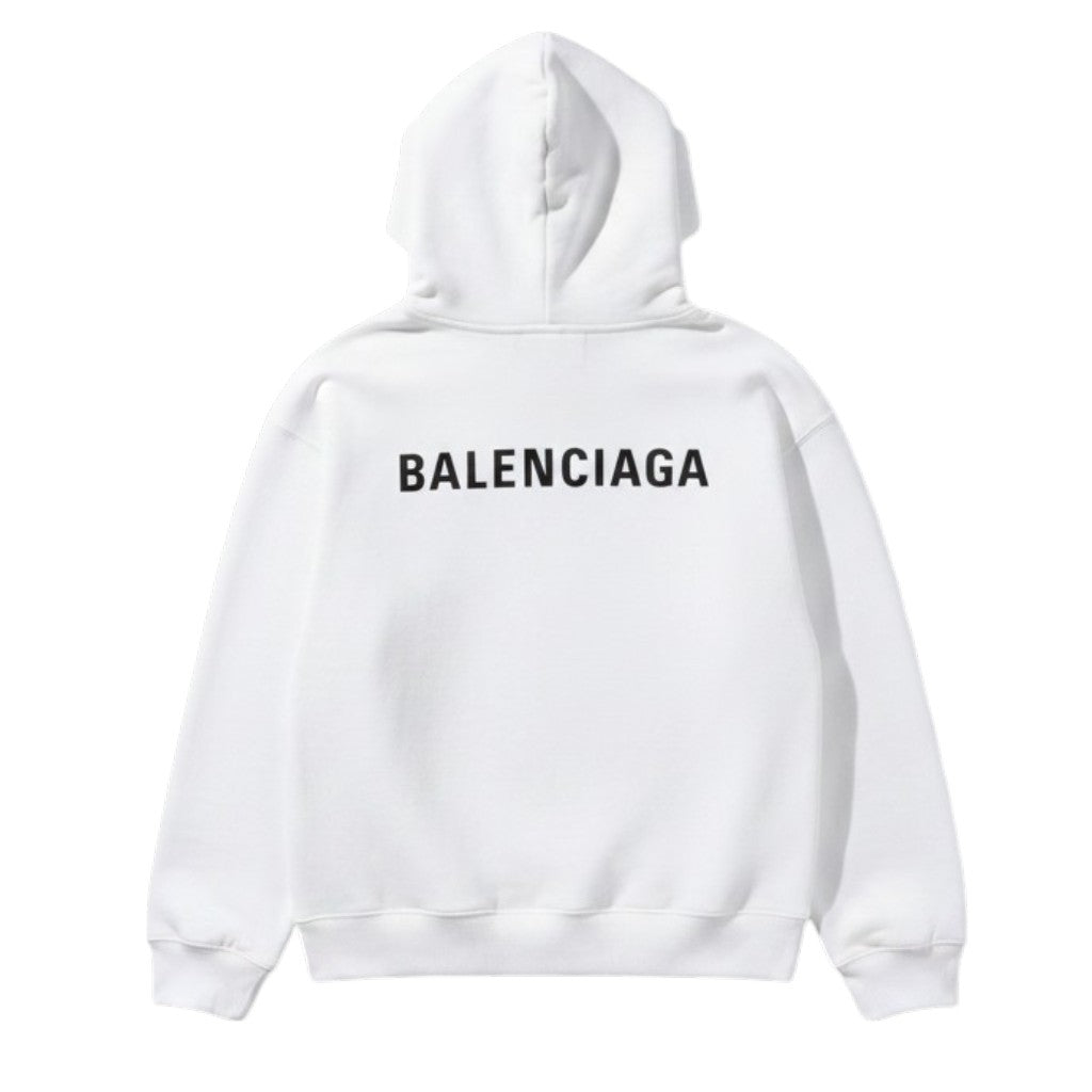 Balenciaga 'Back Logo' White Hoodie