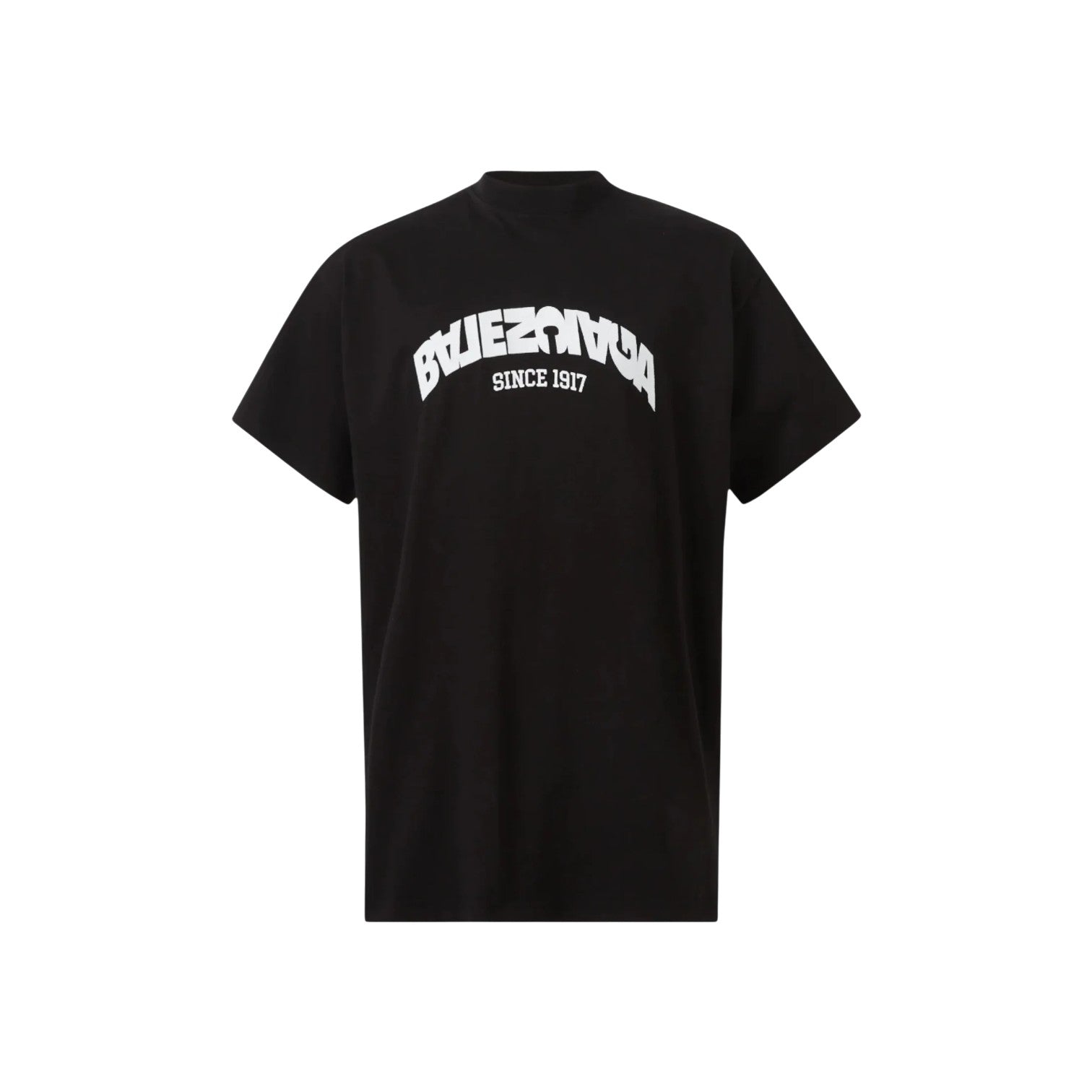 Balenciaga 'Backflip Embroidered Logo' Black Tee