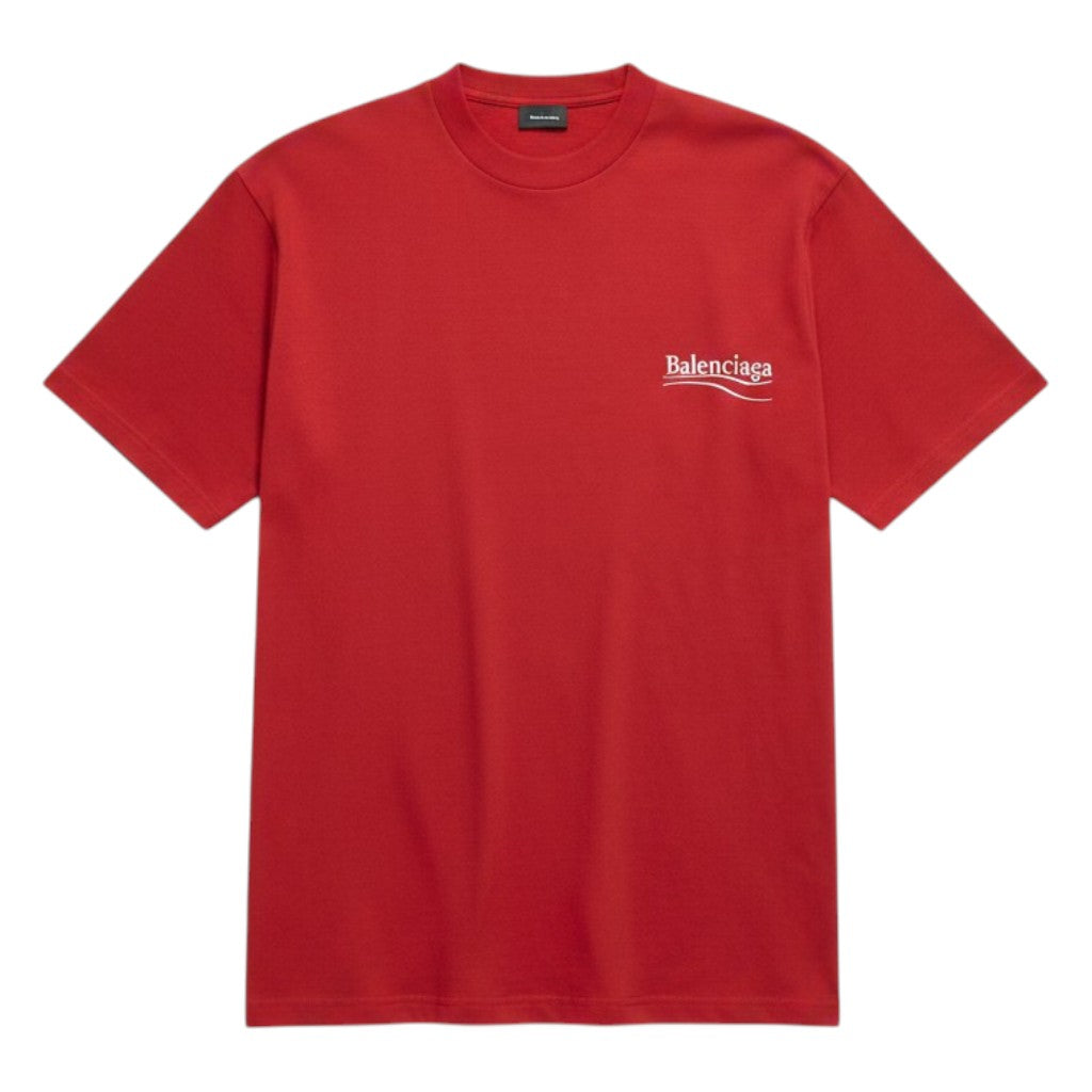 Balenciaga 'Campaign Logo' Red Tee