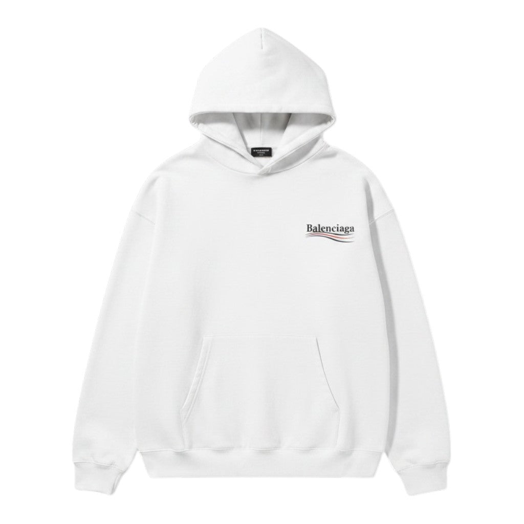 Balenciaga 'Campaign Logo' White Hoodie