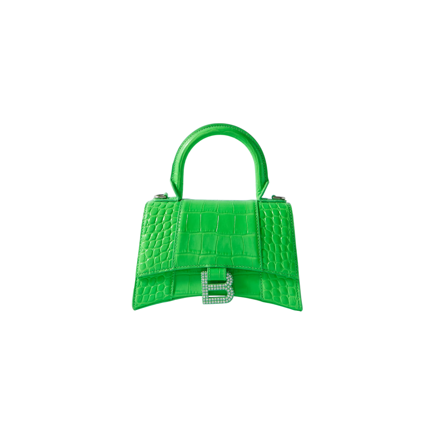 Balenciaga 'Hourglass' Green Leather Bag