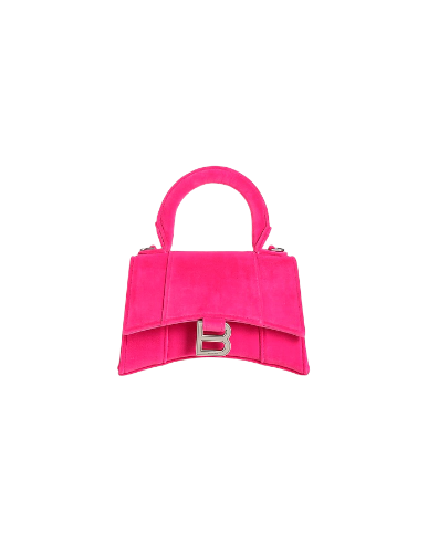 Balenciaga 'Hourglass' Pink Leather Suede Bag