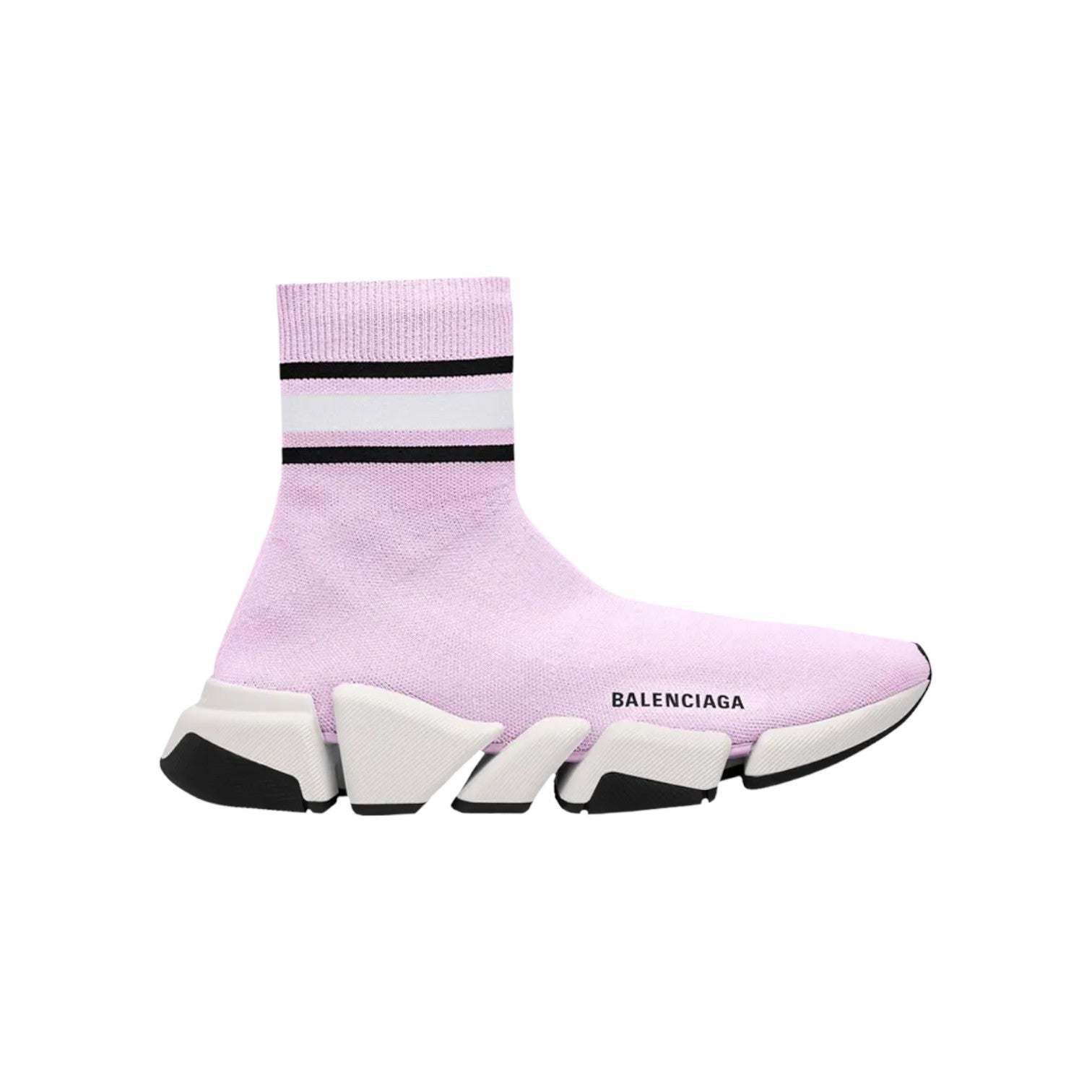 Balenciaga 'Speed 2.0' Pink Black & White Sneakers
