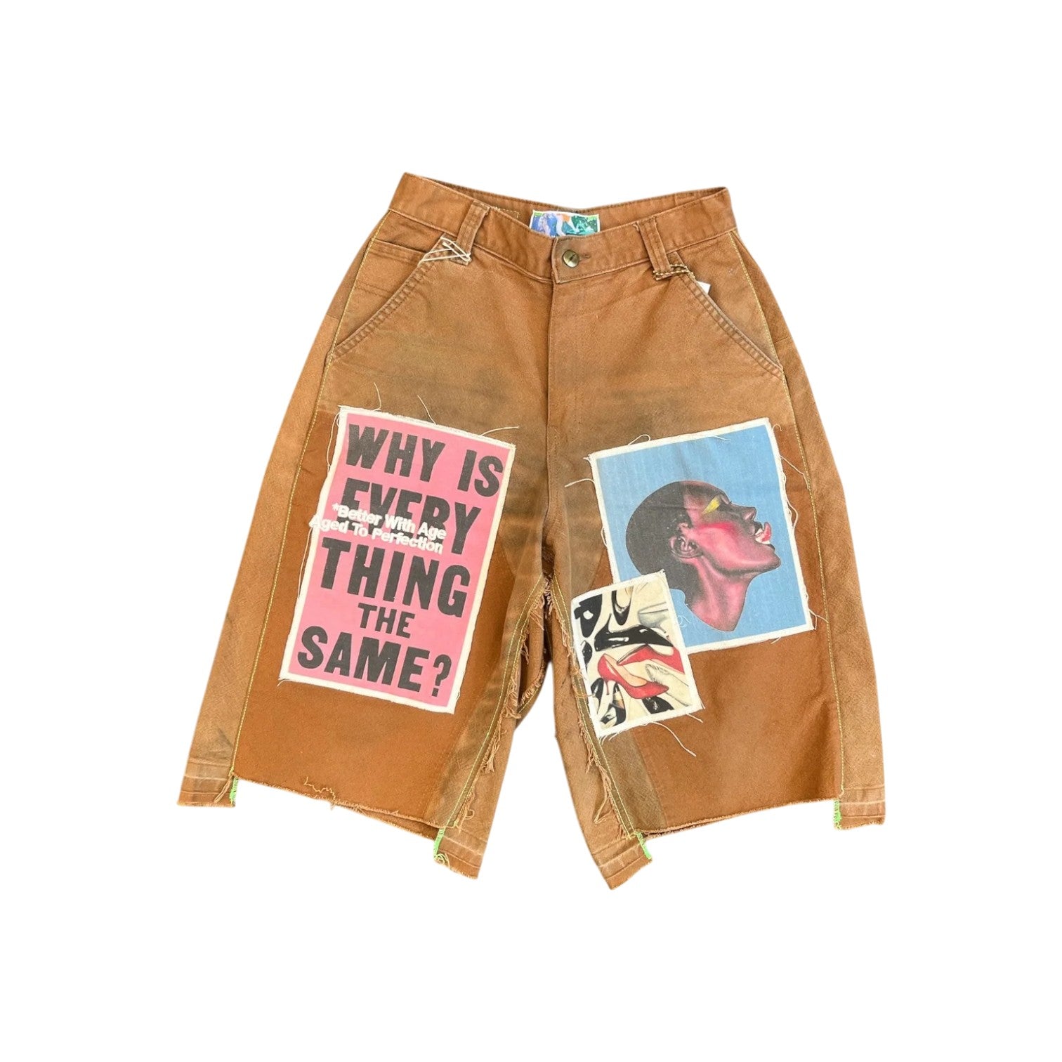 Better With Age 'Cocktail Single Knee' Multicolor Carpenter Shorts
