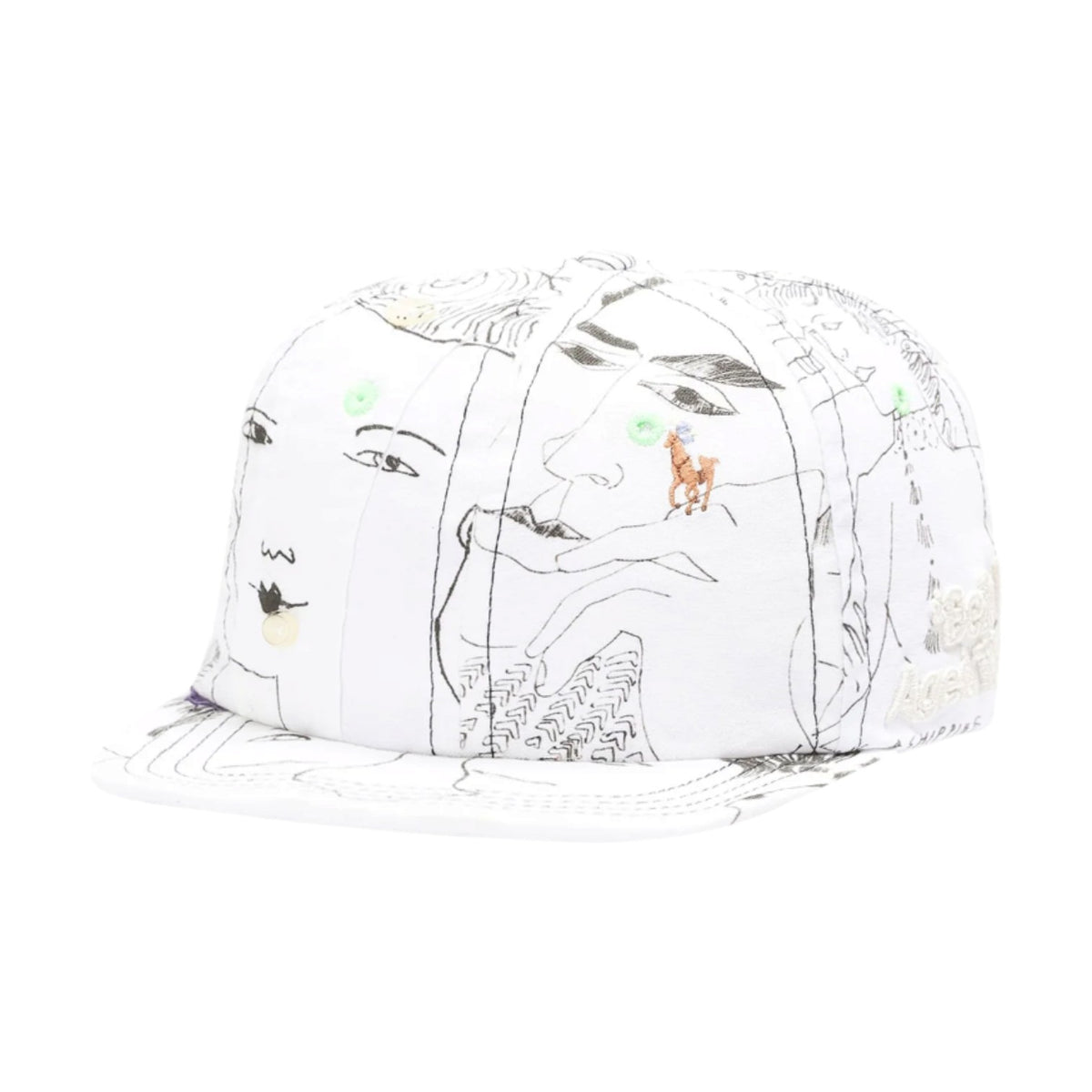 Better With Age 'Doodle Reconstructed Button Down' White Hat