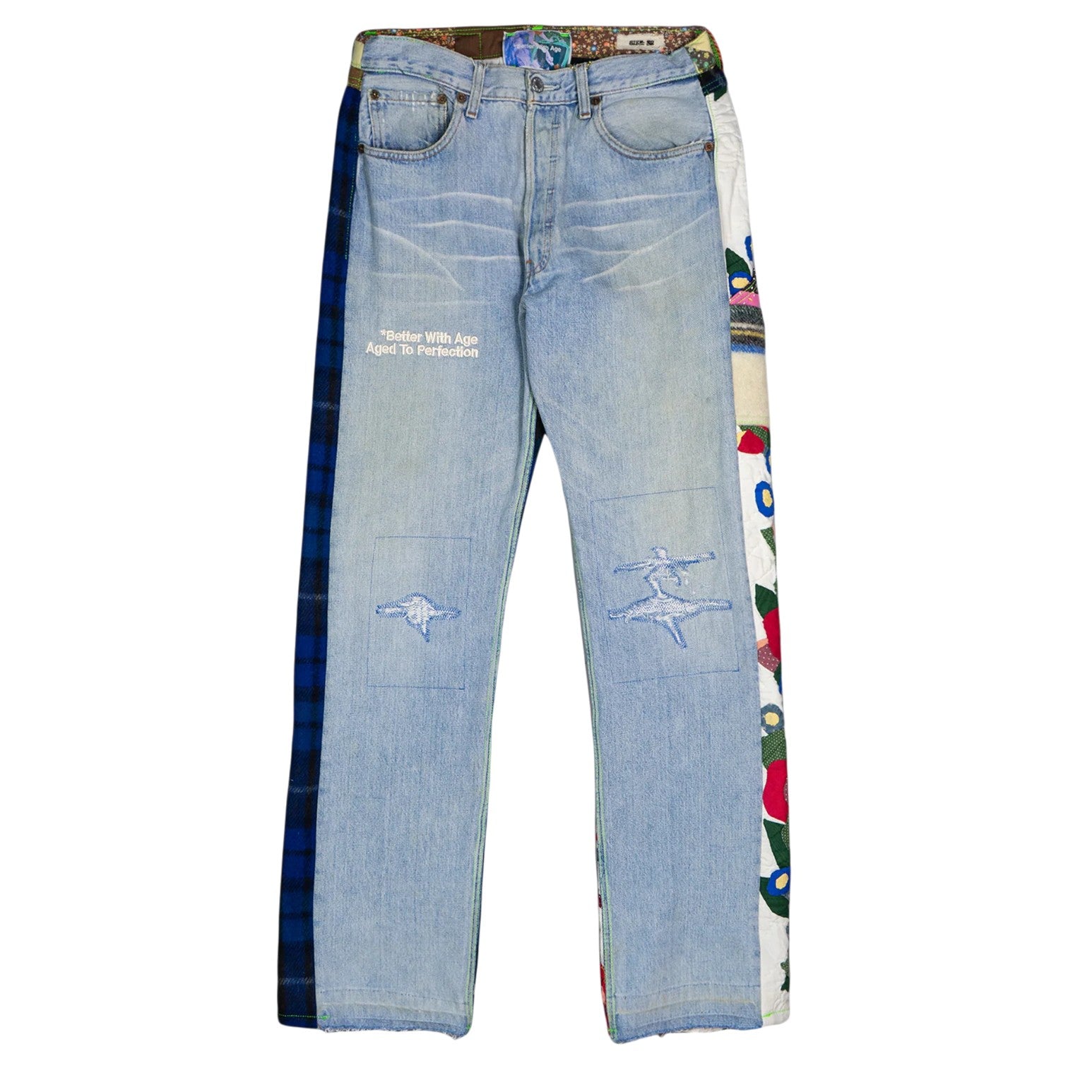 Better With Age 'Esther Mixed Media' Trouser Multicolored Jeans