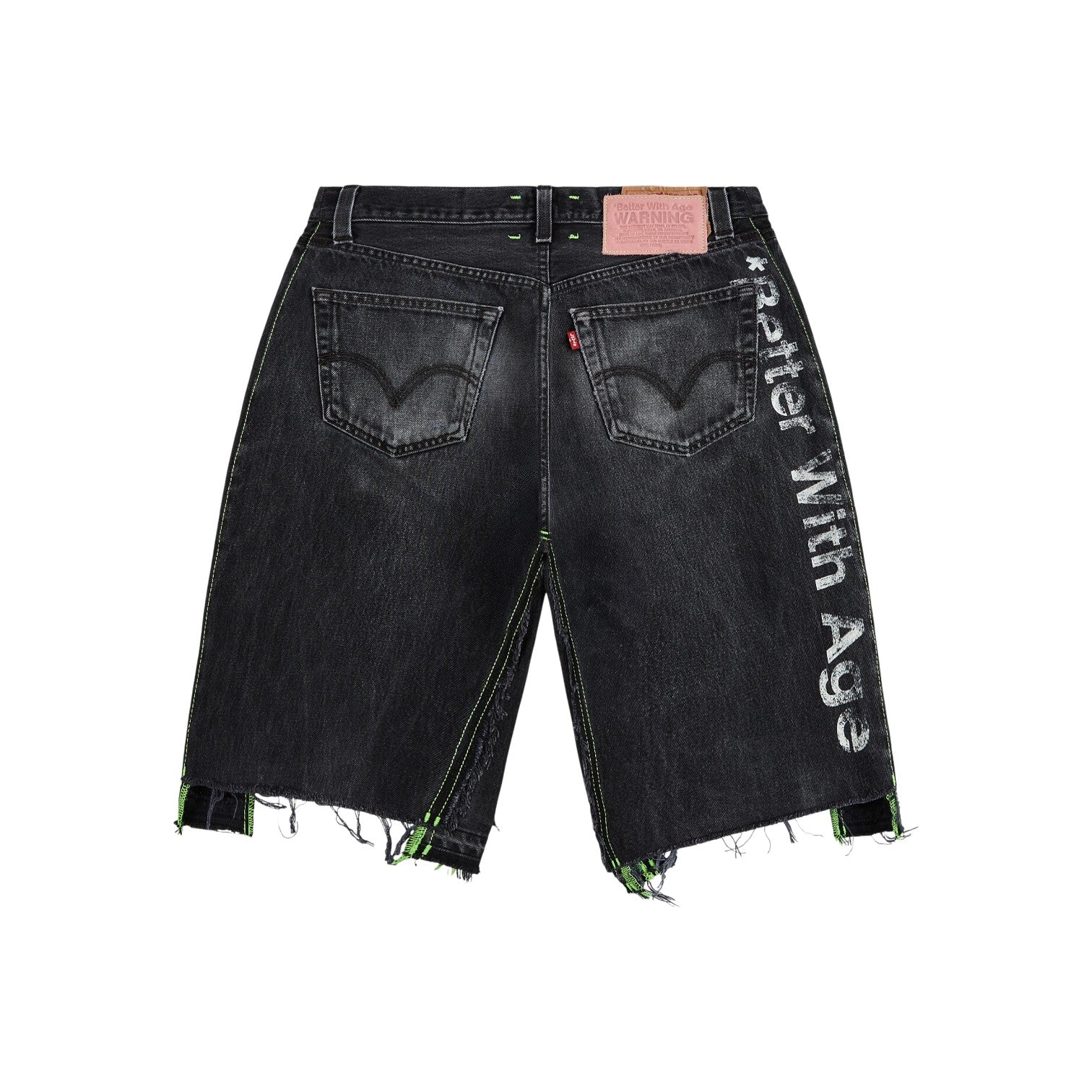 Better With Age 'Monroe Triple Wide' Black Jean Shorts