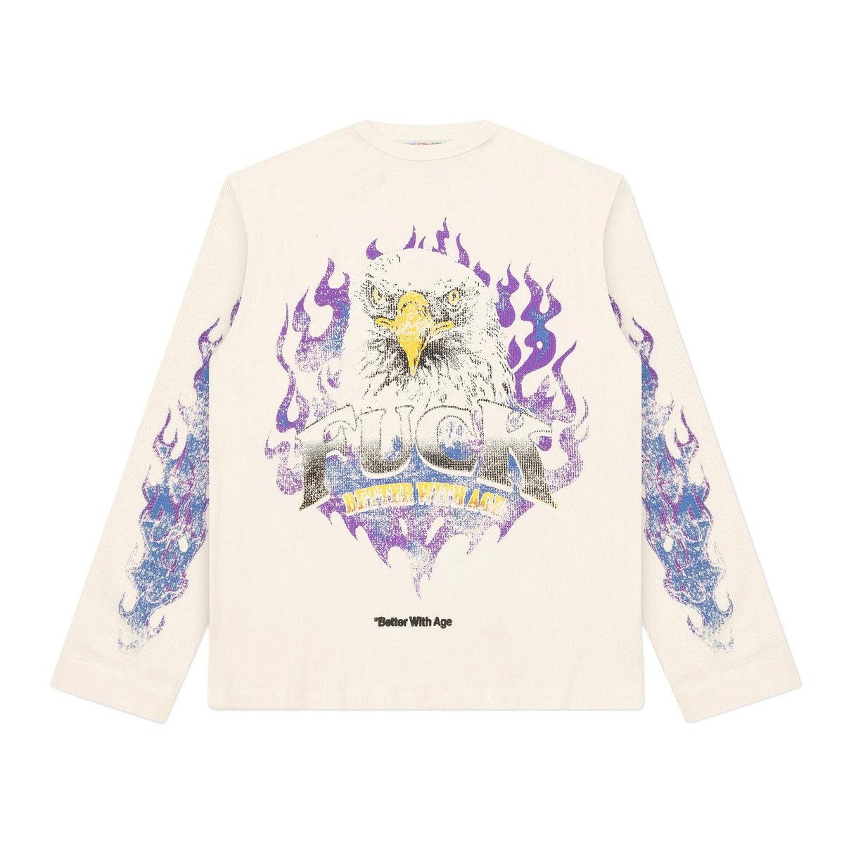 Better With Age 'Vanity Waffle Knit' White Thermal