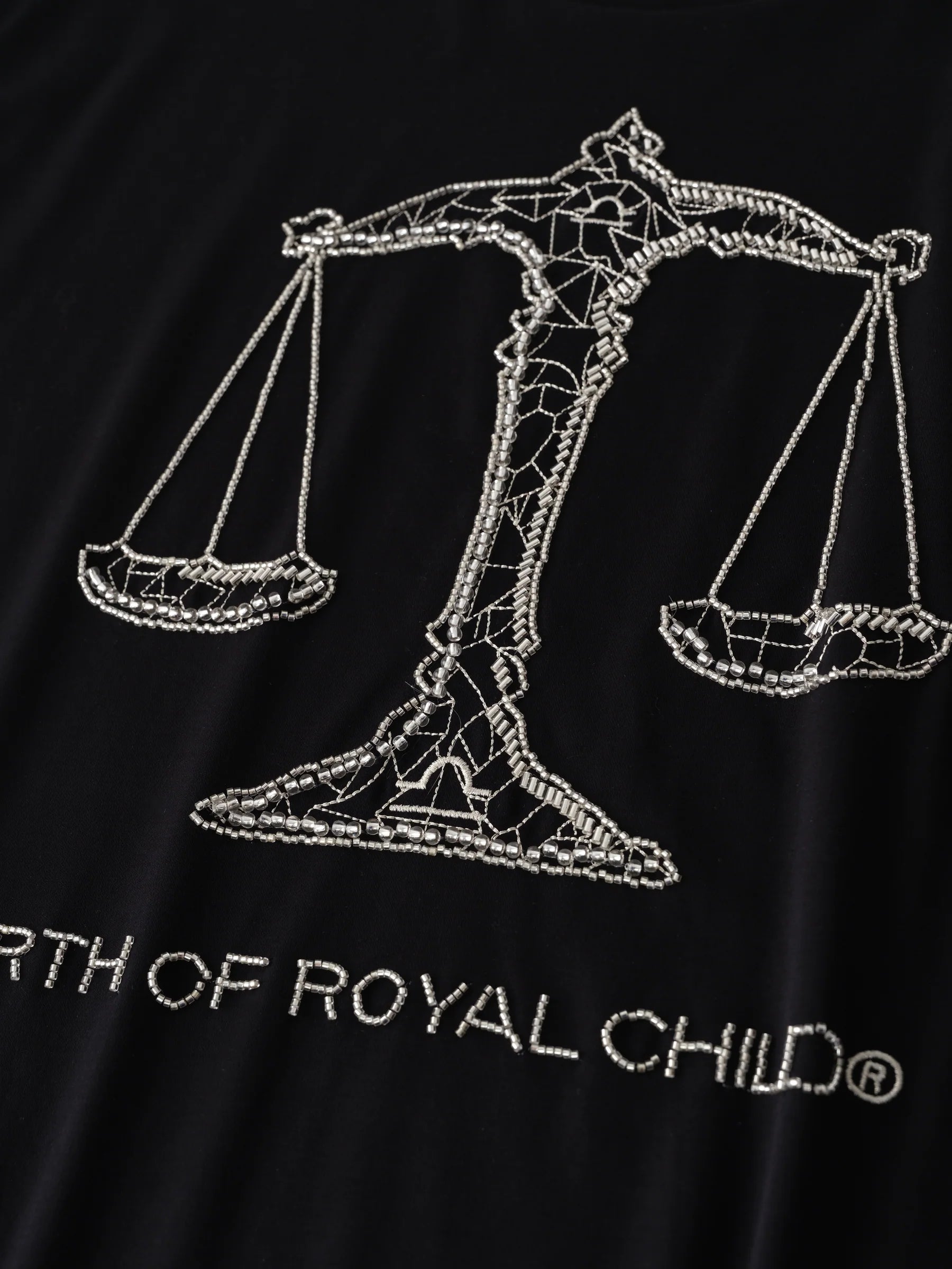 Birth of Royal Child 'Zodiac Libra' Black Tee