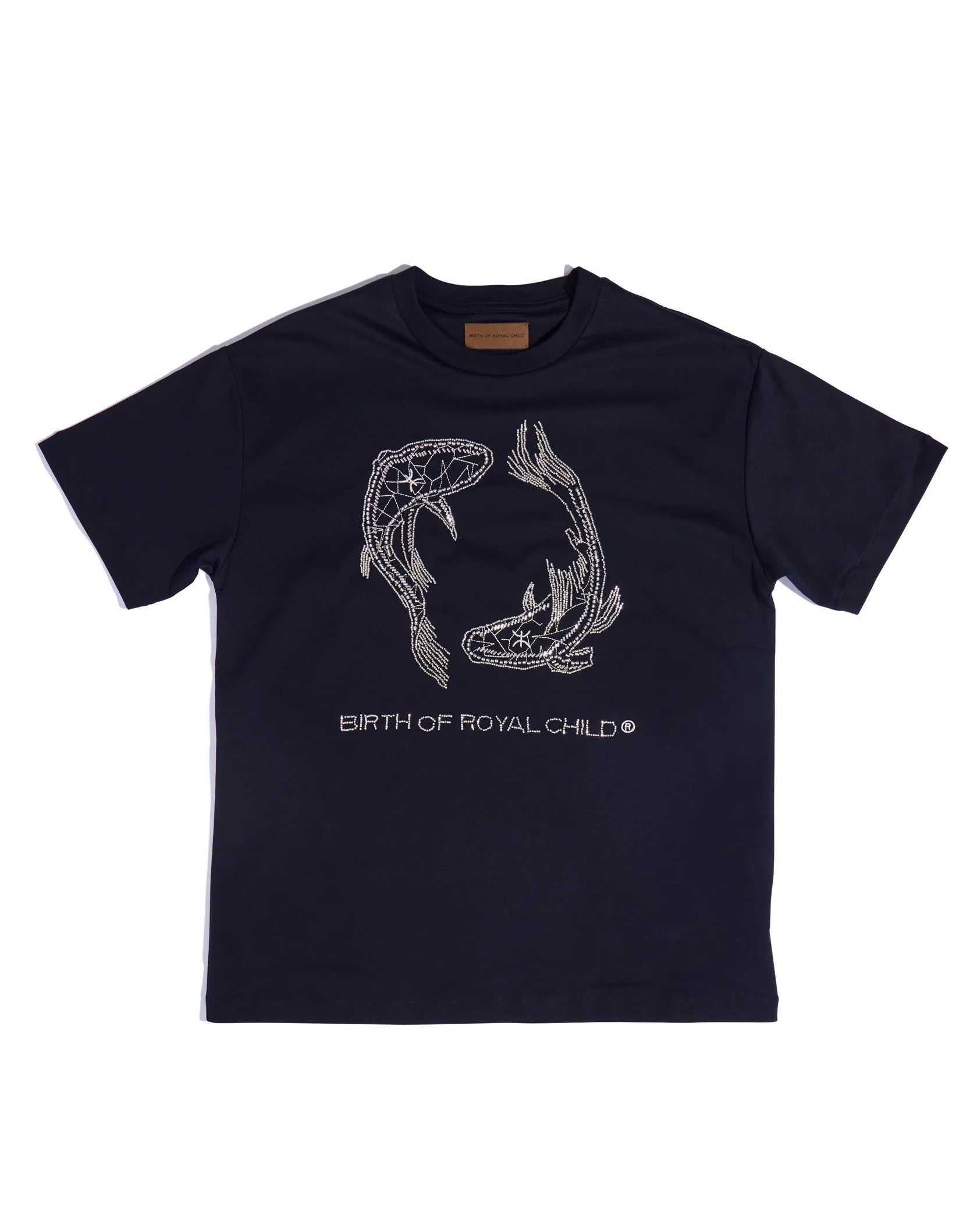 Birth of Royal Child 'Zodiac Pisces' Black Tee