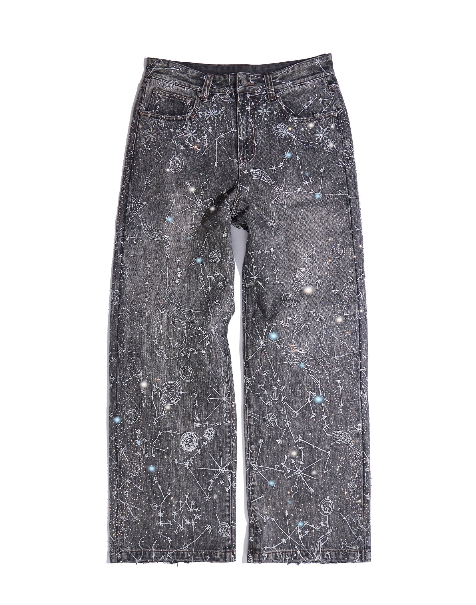 Birth of a Royal Child '20K Zodiac Diamond' Black Jeans