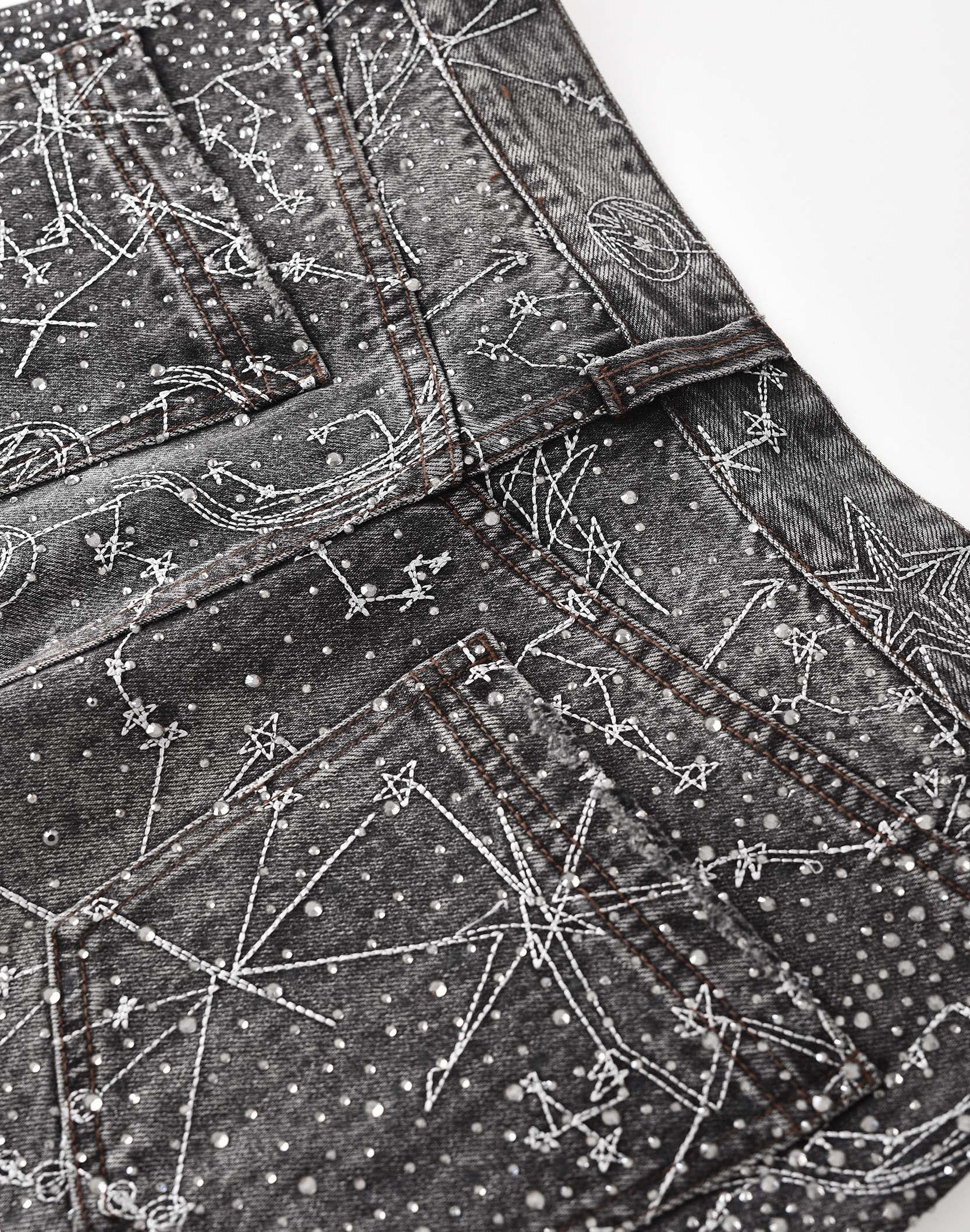 Birth of a Royal Child '20K Zodiac Diamond' Black Jeans