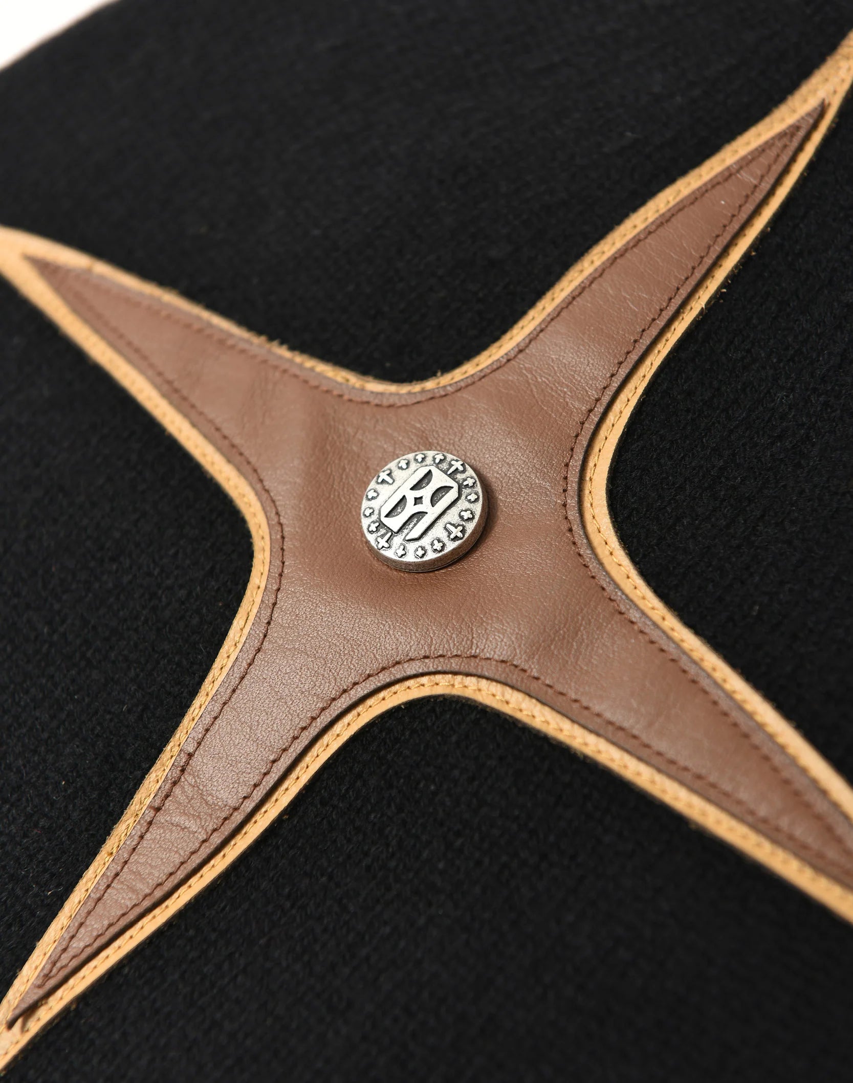 Birth of a Royal Child 'Cross Patch' Black Beanie