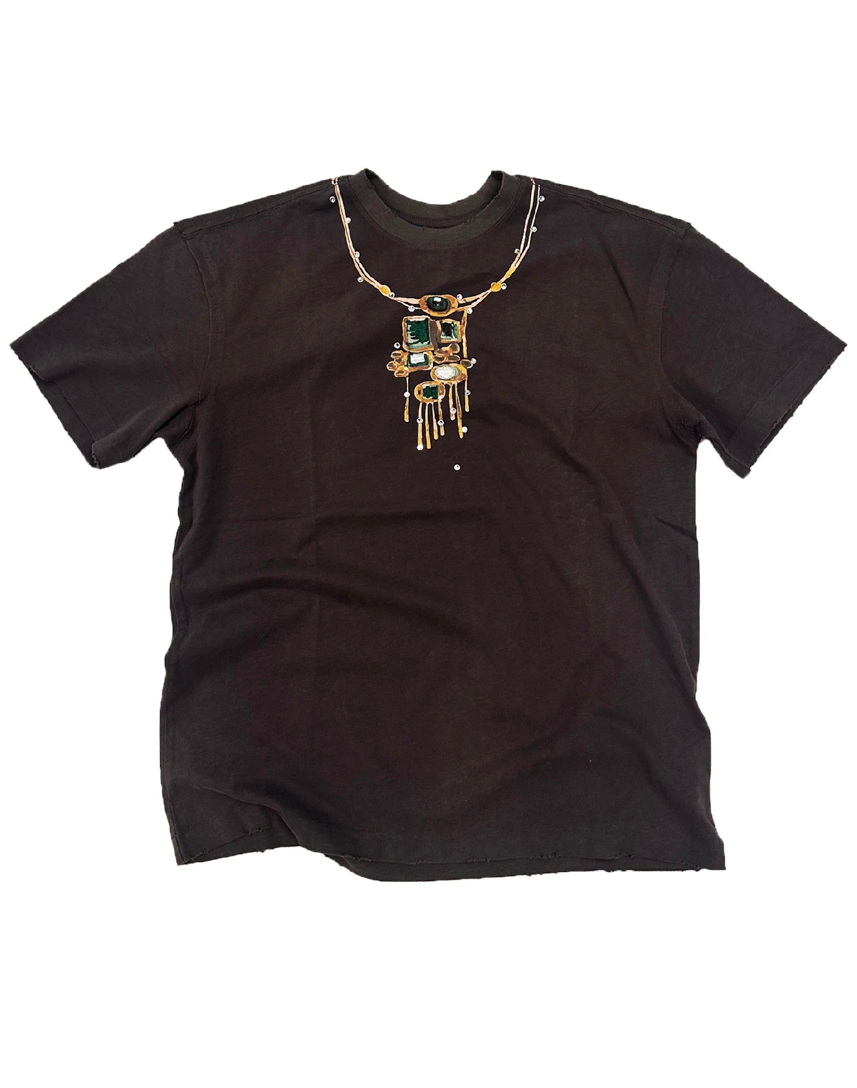 Birth of a Royal Child 'Gemstone Necklace' Black Tee