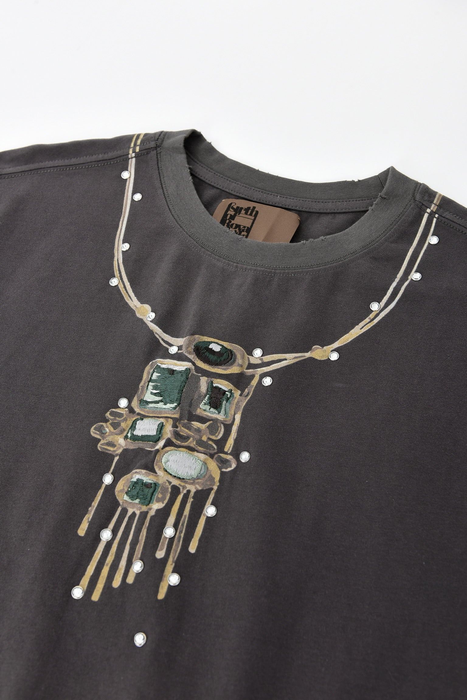 Birth of a Royal Child 'Gemstone Necklace' Black Tee
